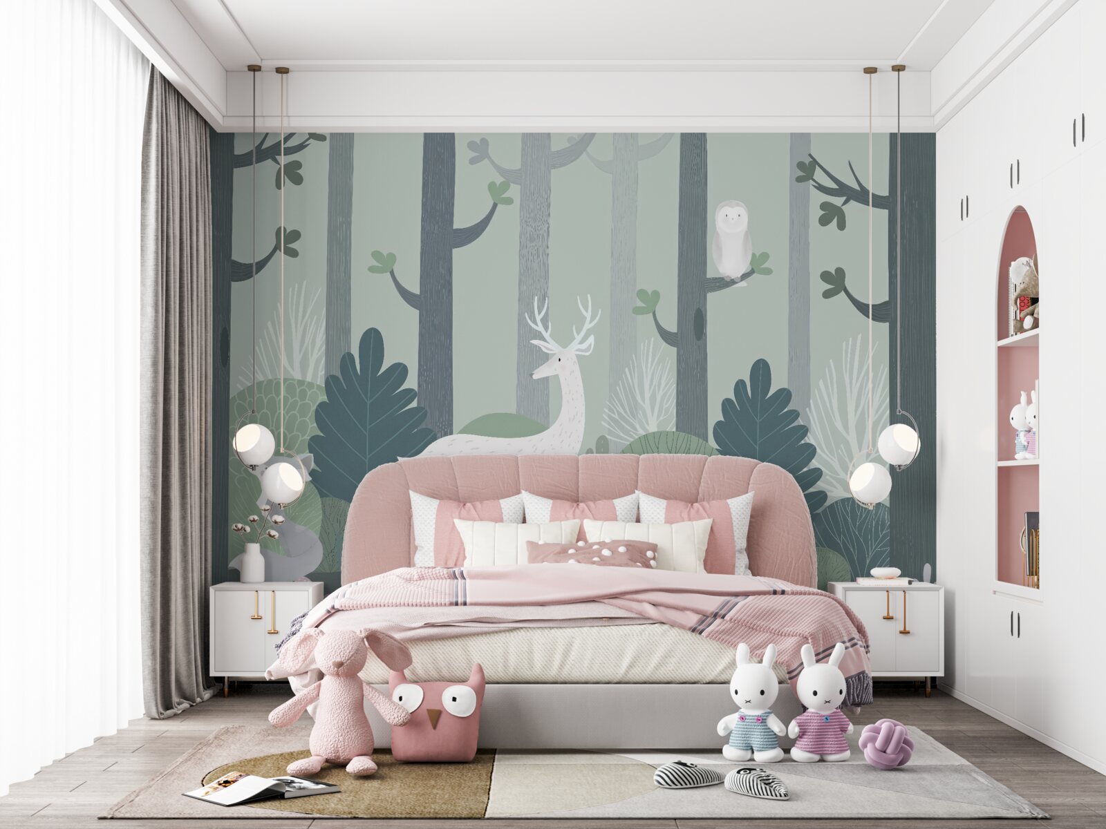 Fototapet animale în scrub întuneric