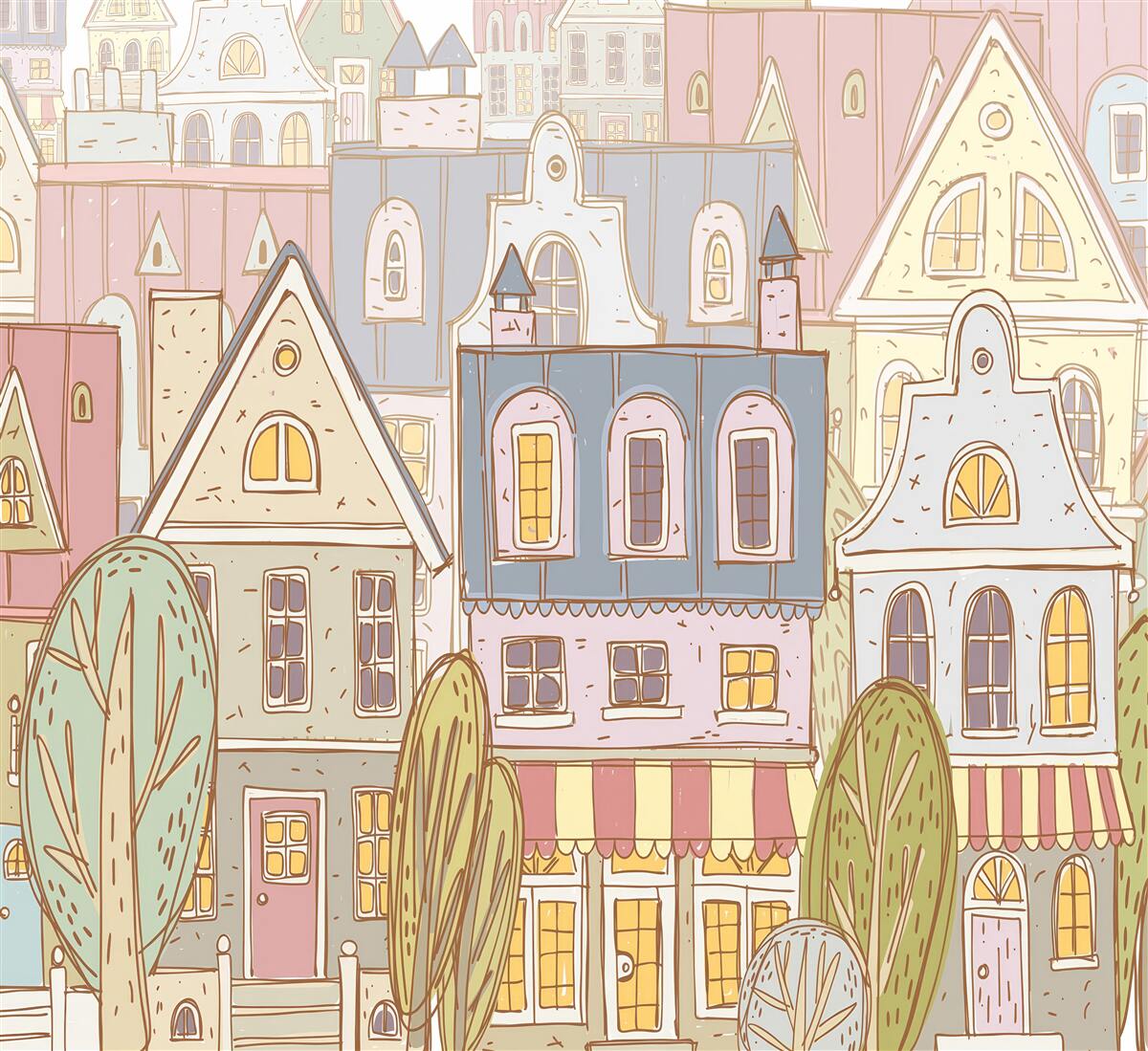 Fototapet case de diferite tipuri