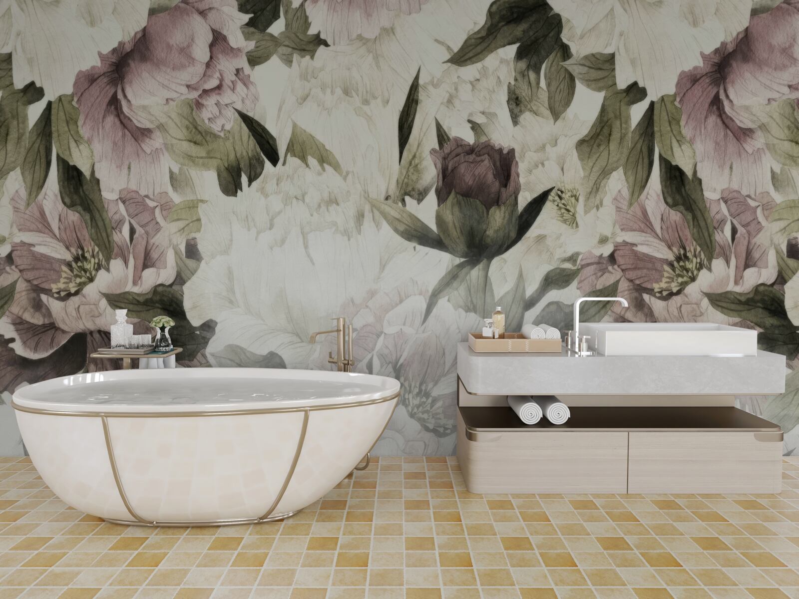 Fototapet imagini ale diferitelor flori mari