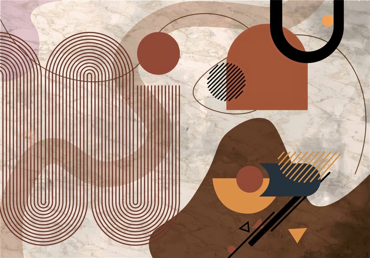 Fototapet culori închise într-un stil abstract