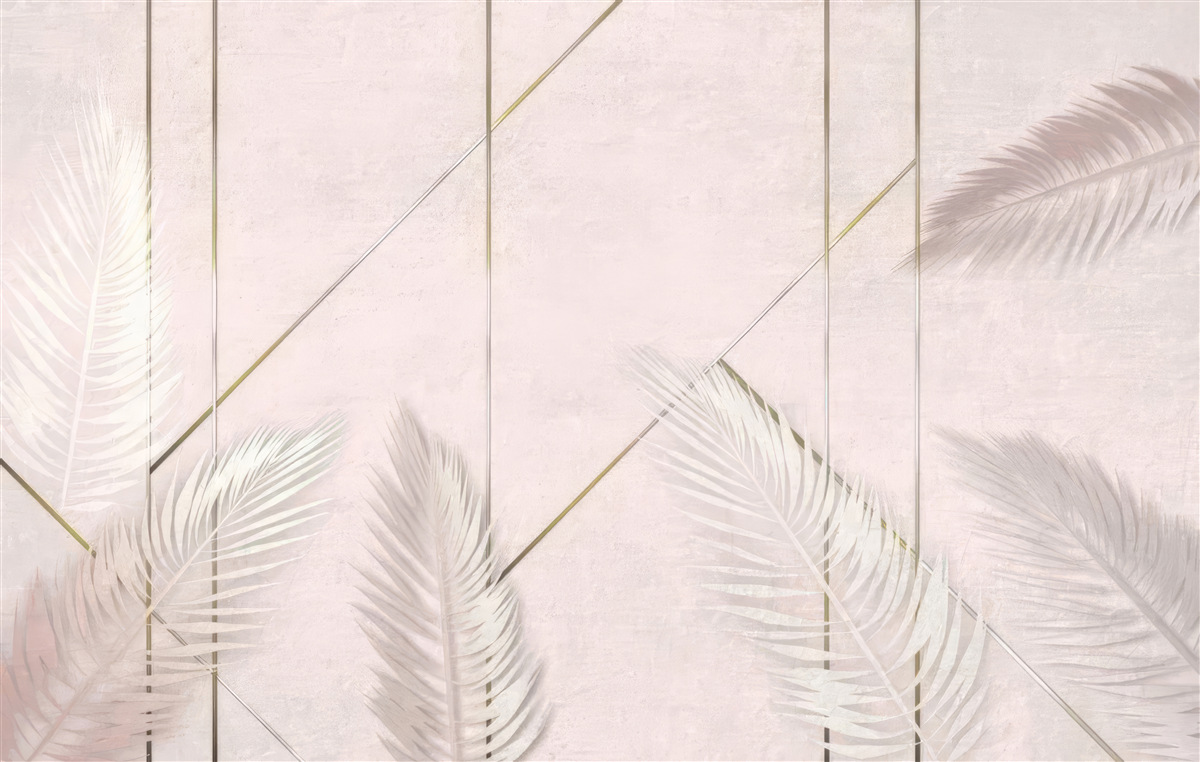 Fototapet fundal luminos cu frunze