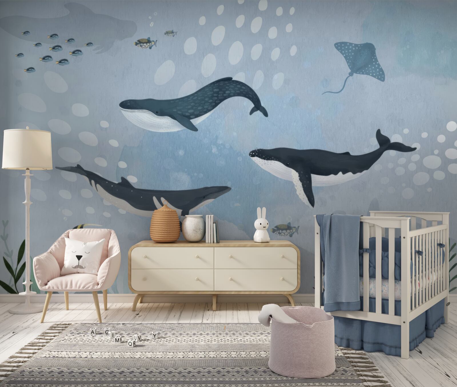 Fototapet regatul subacvatic al balenelor