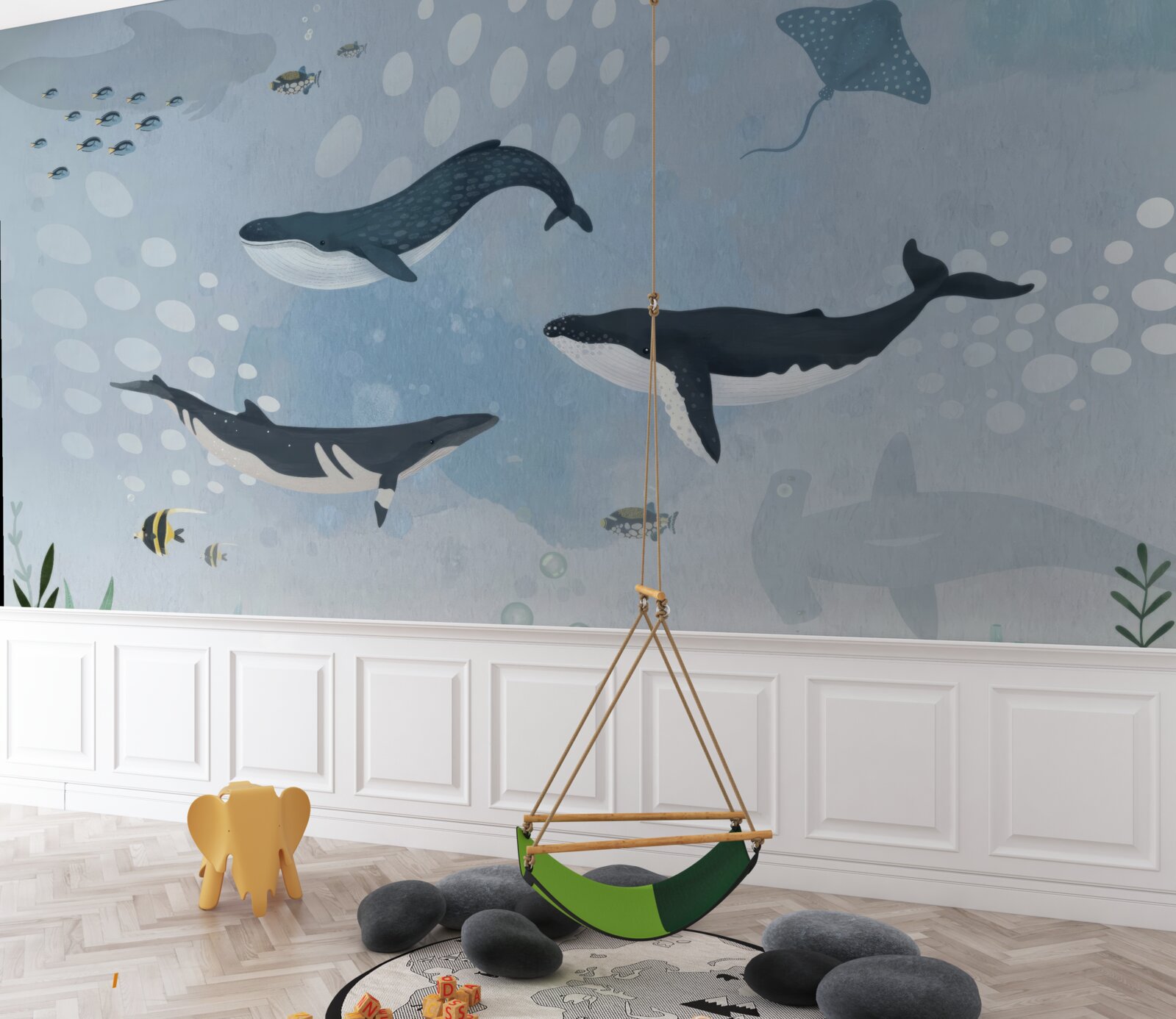 Fototapet regatul subacvatic al balenelor