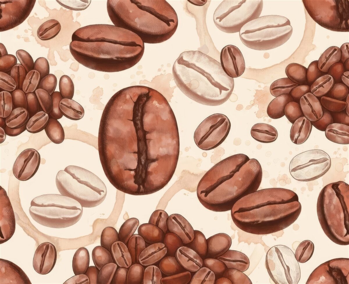 Fototapet boabe de cafea