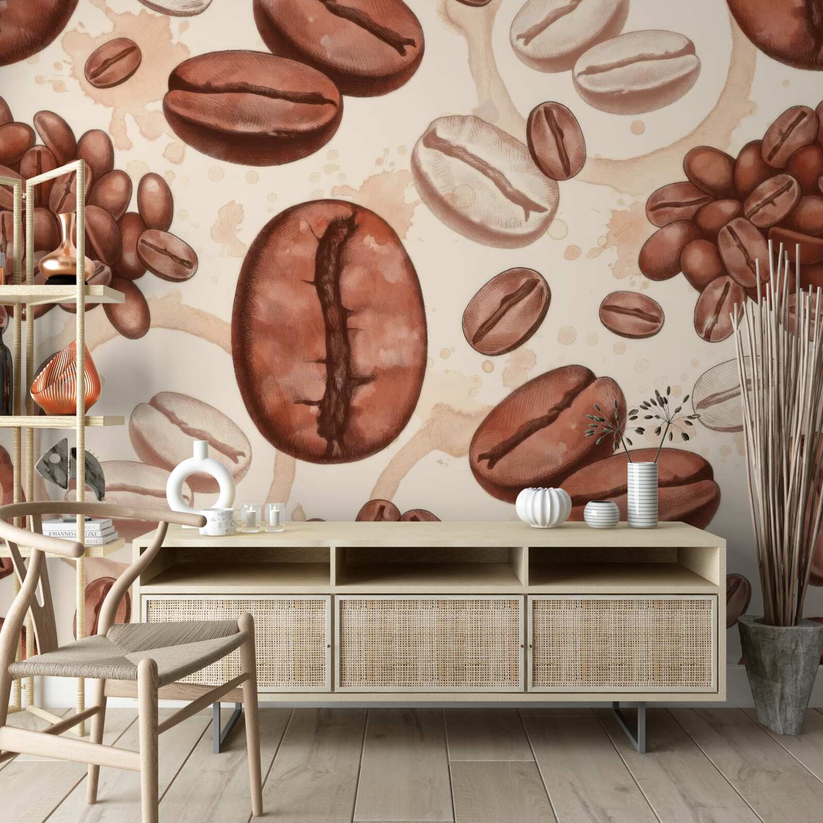 Fototapet boabe de cafea