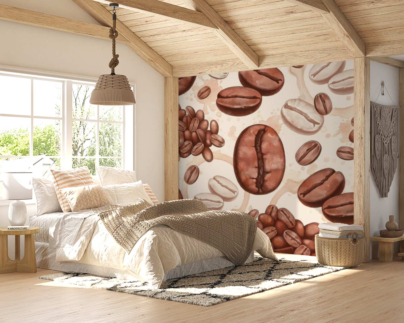 Fototapet boabe de cafea