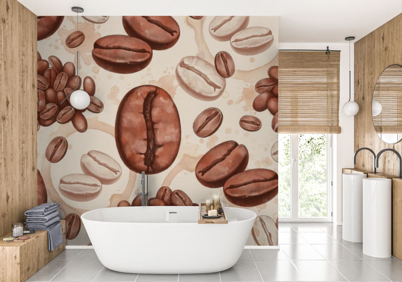 Fototapet boabe de cafea