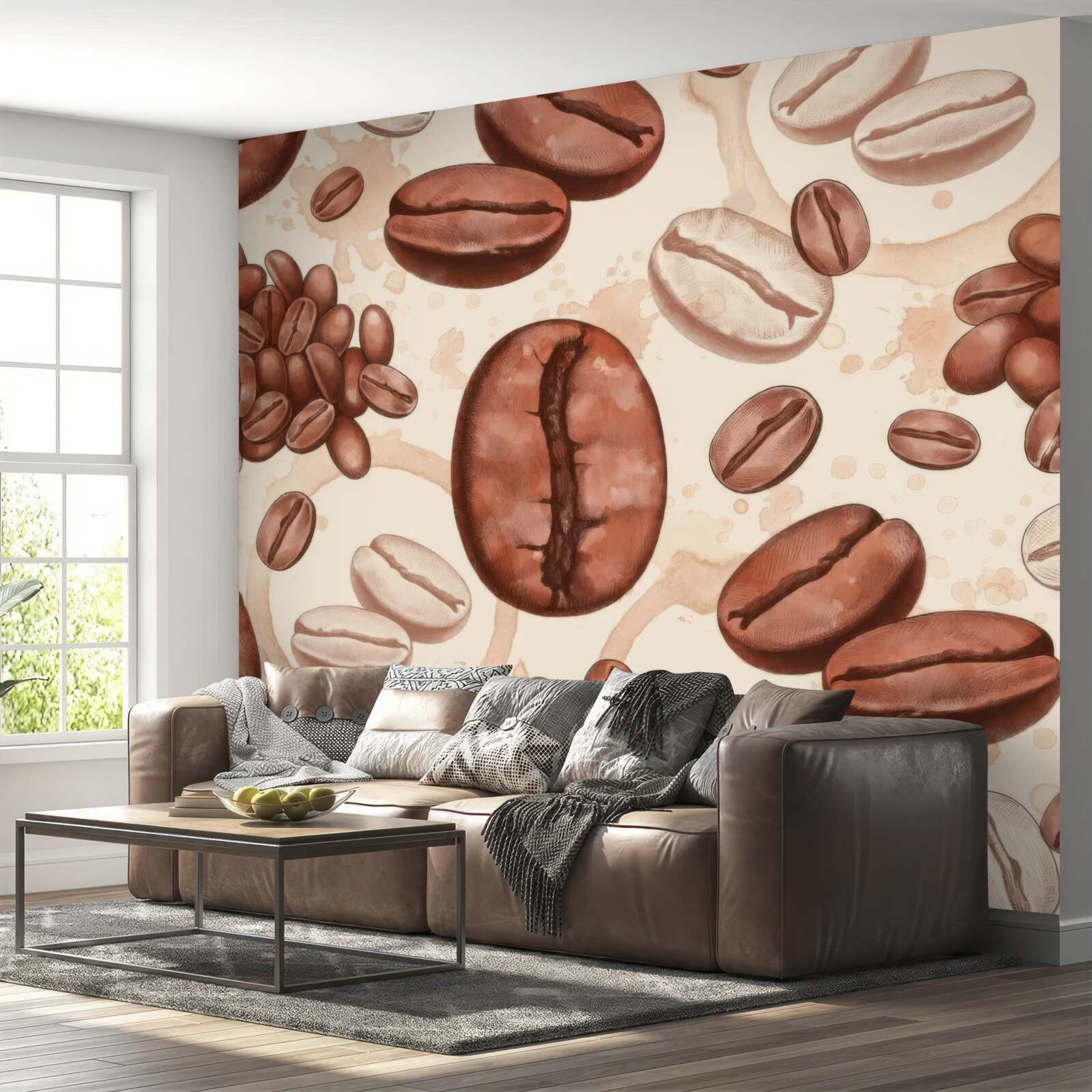 Fototapet boabe de cafea