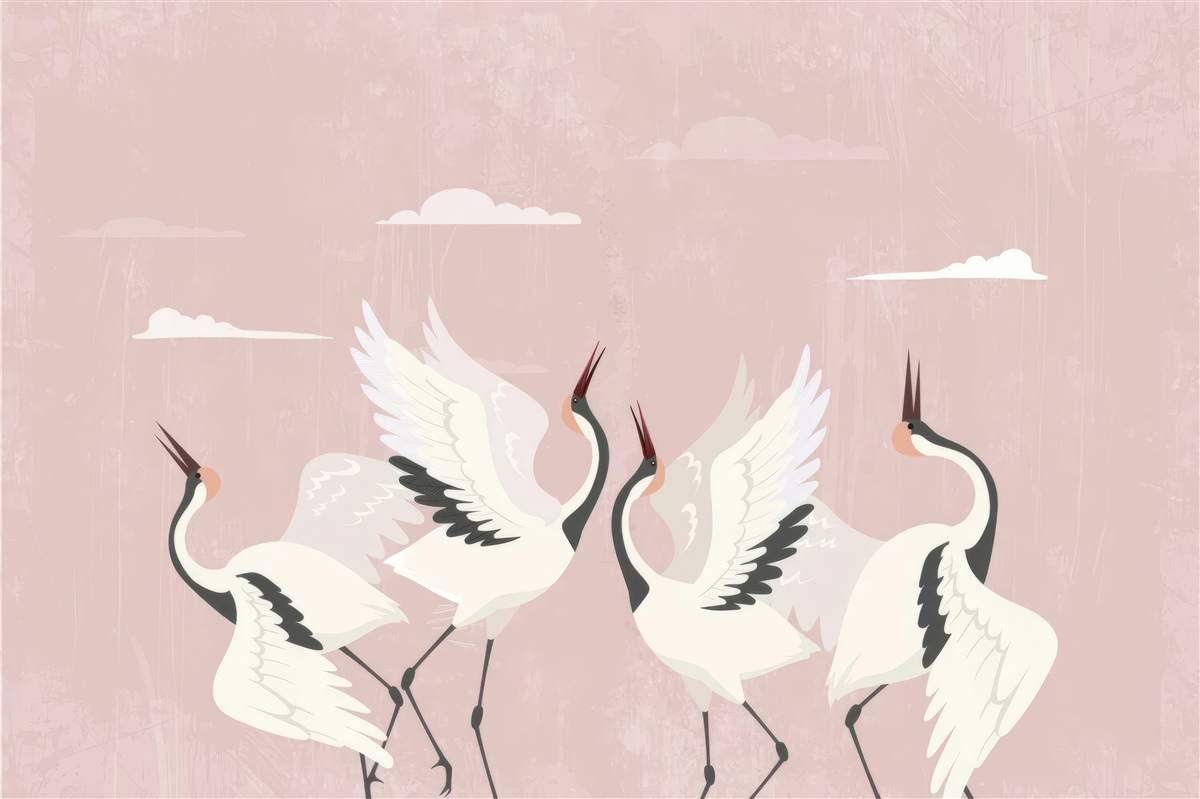 Fototapet berzele își întind gâtul și privesc în sus