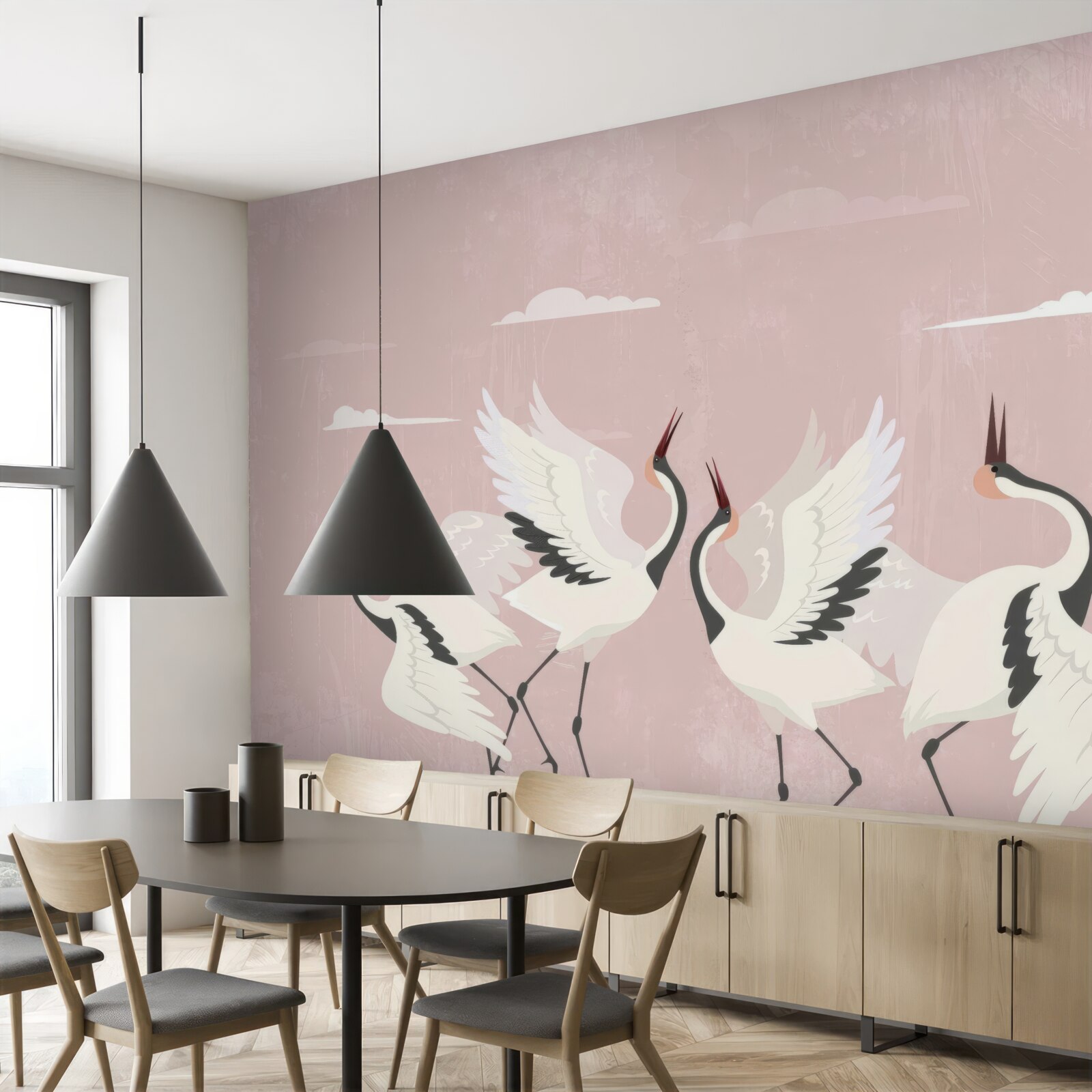 Fototapet berzele își întind gâtul și privesc în sus