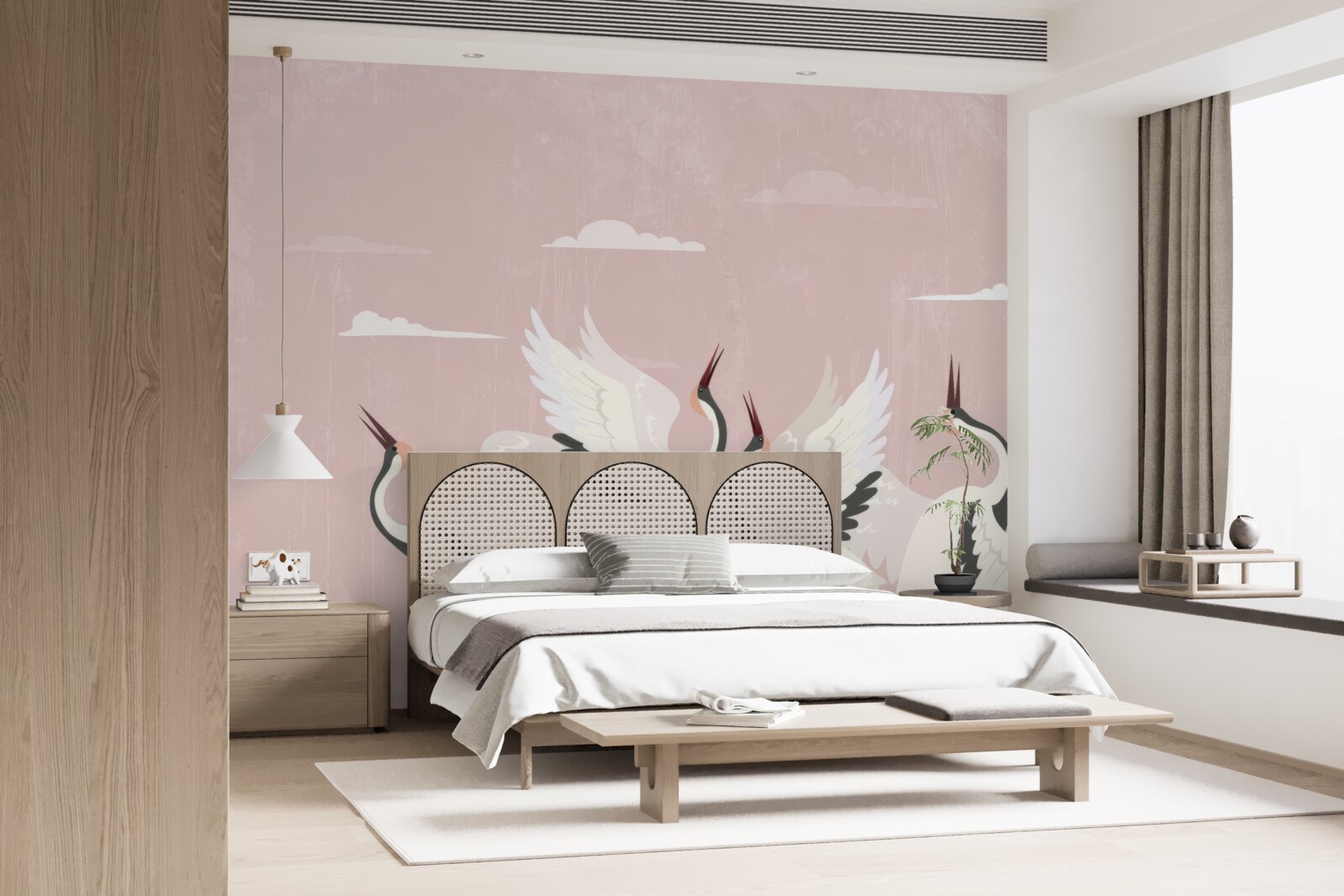 Fototapet berzele își întind gâtul și privesc în sus