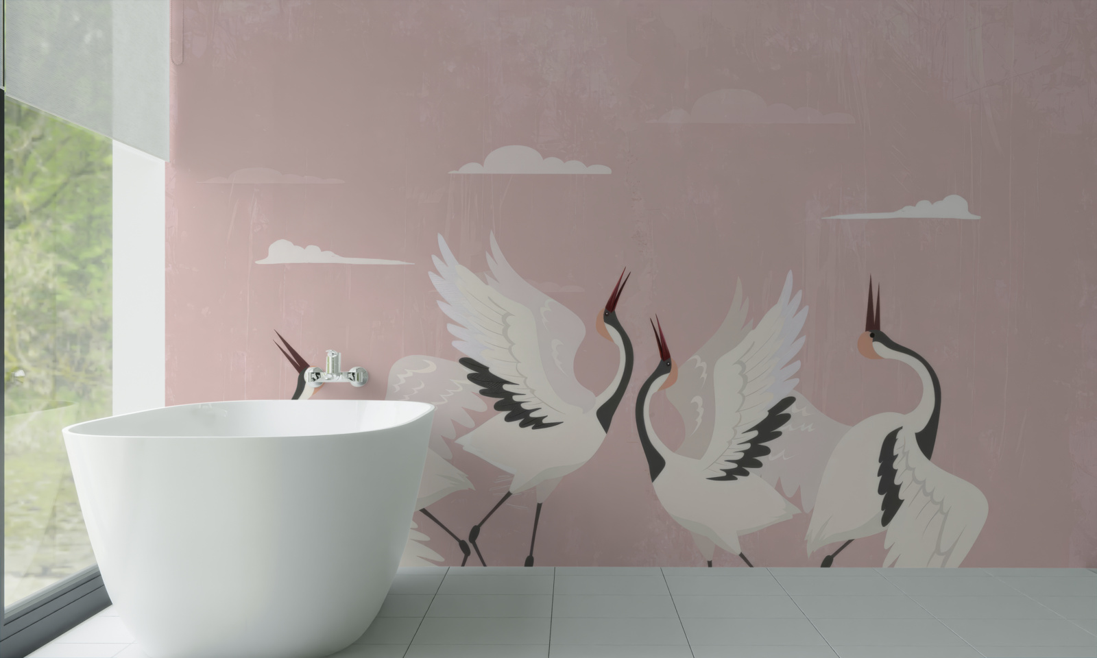 Fototapet berzele își întind gâtul și privesc în sus