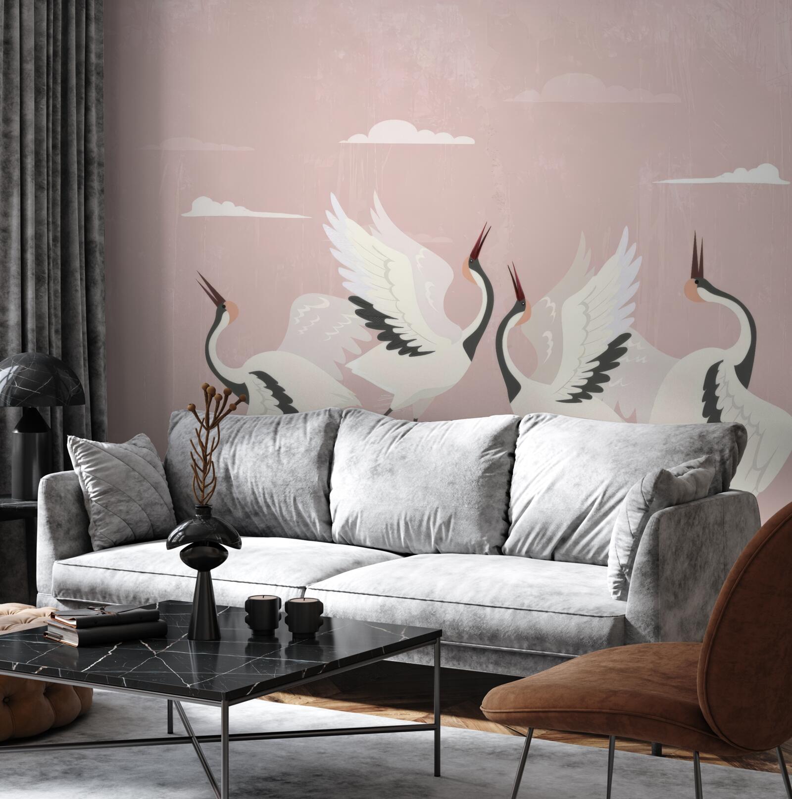 Fototapet berzele își întind gâtul și privesc în sus