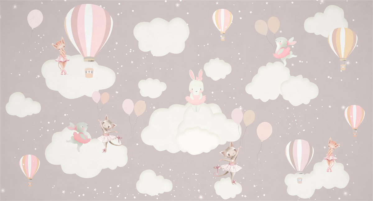 Fototapet norii au devenit un loc de joacă pentru animale