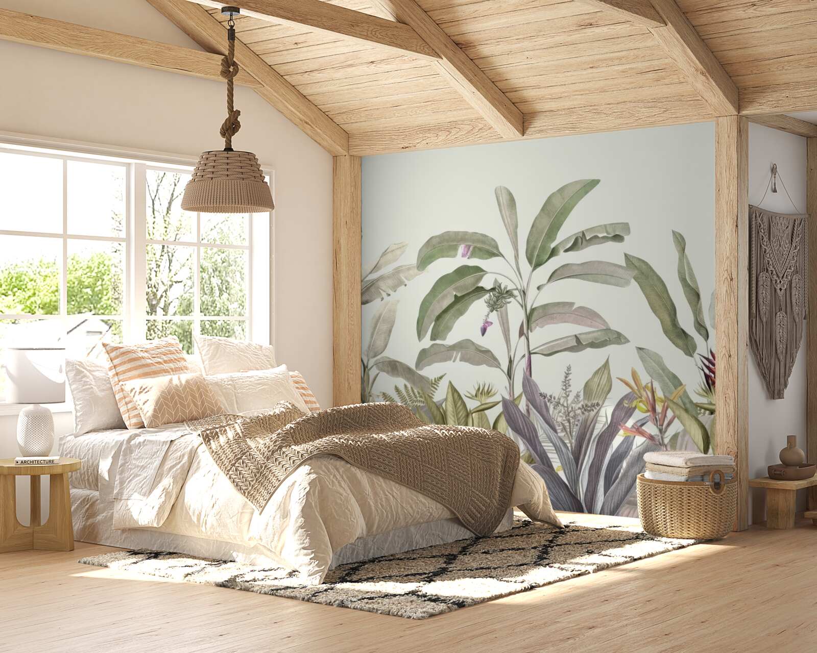 Fototapet plante și frunze de formă rară