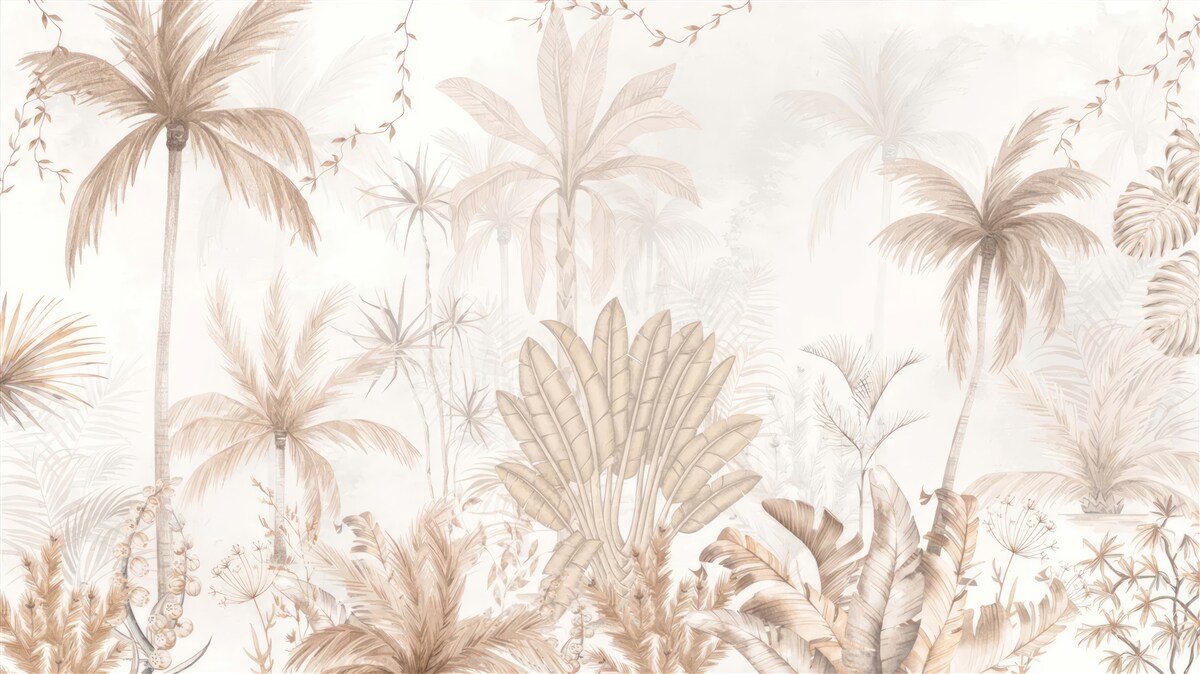 Fototapet plante în nuanțe de maro