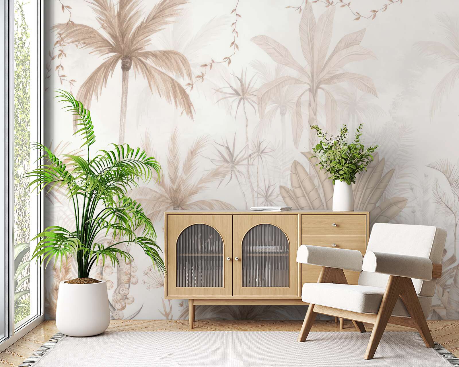 Fototapet plante în nuanțe de maro