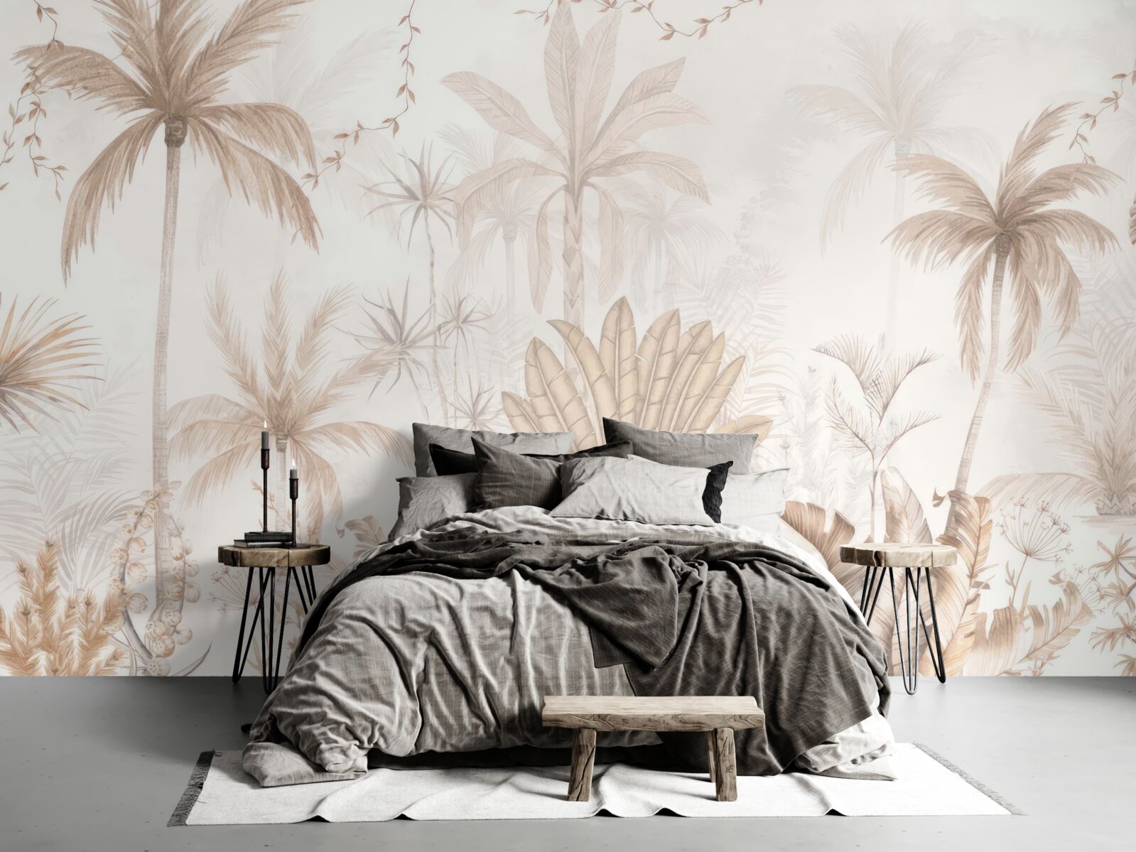 Fototapet plante în nuanțe de maro