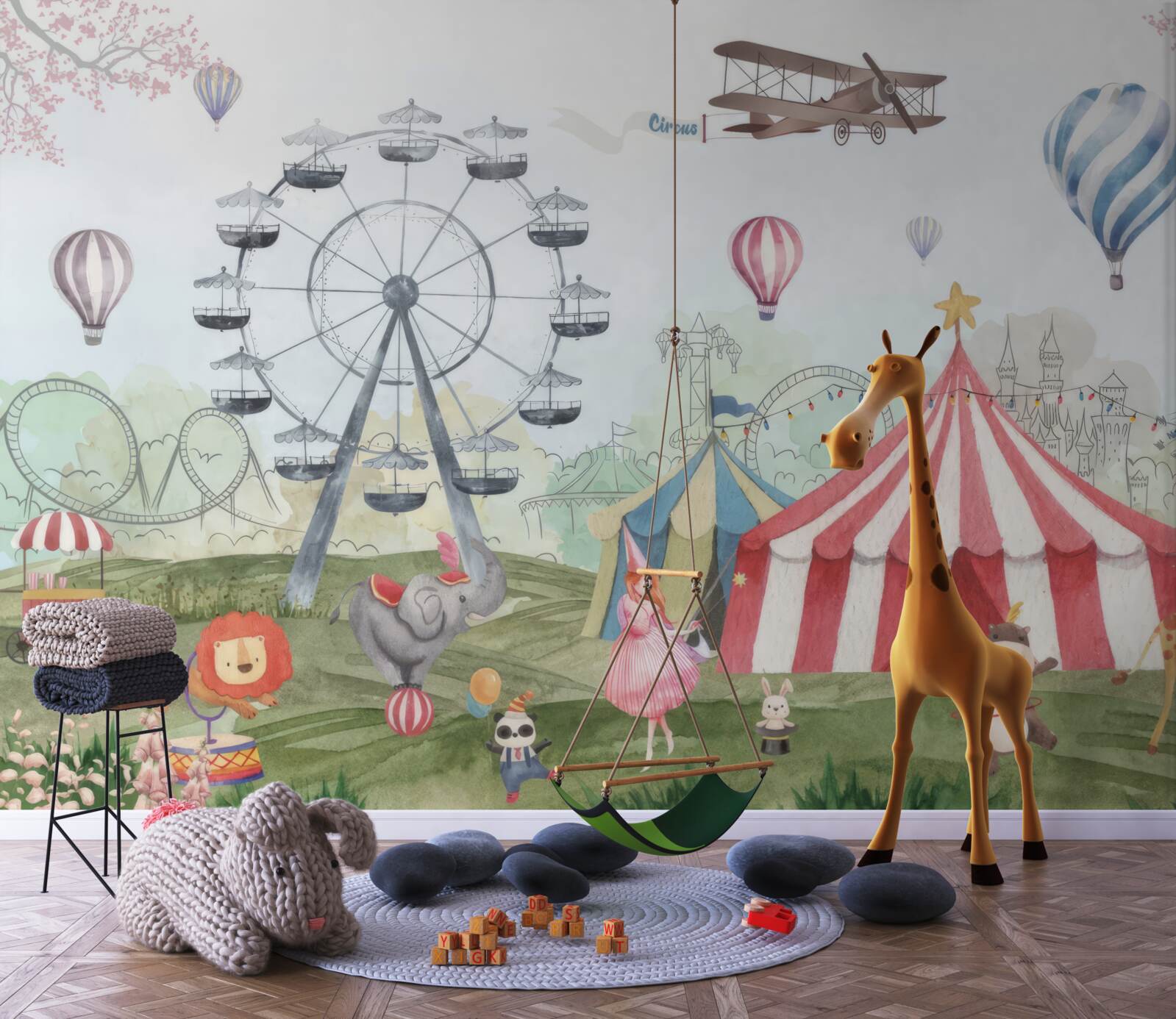 Fototapet circ markee și roată uriașă