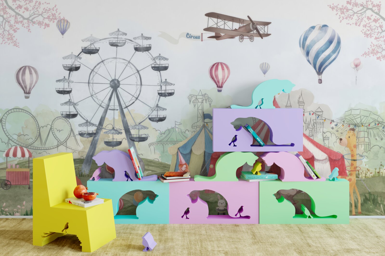 Fototapet circ markee și roată uriașă