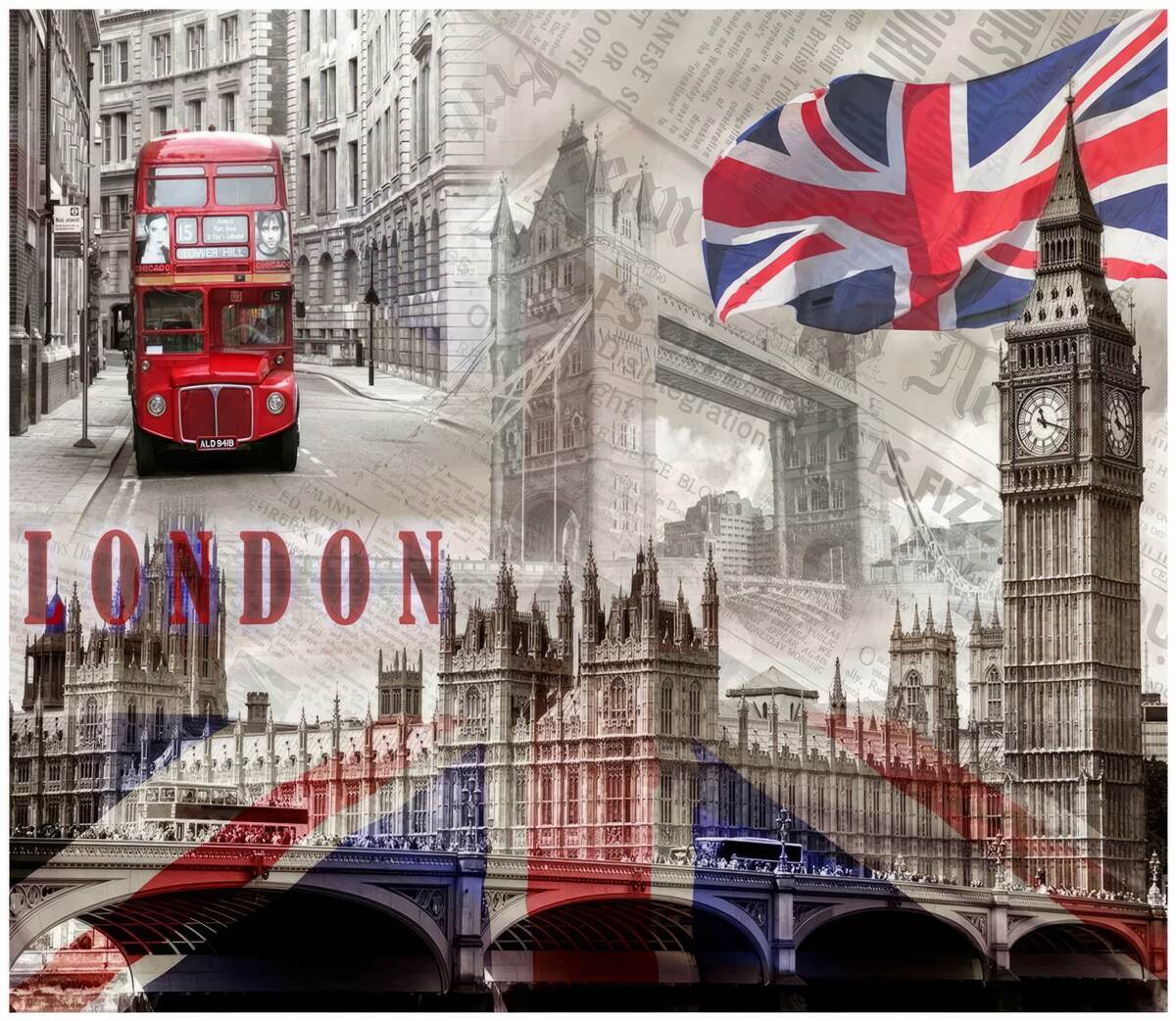 Fototapet Atracții turistice în Londra