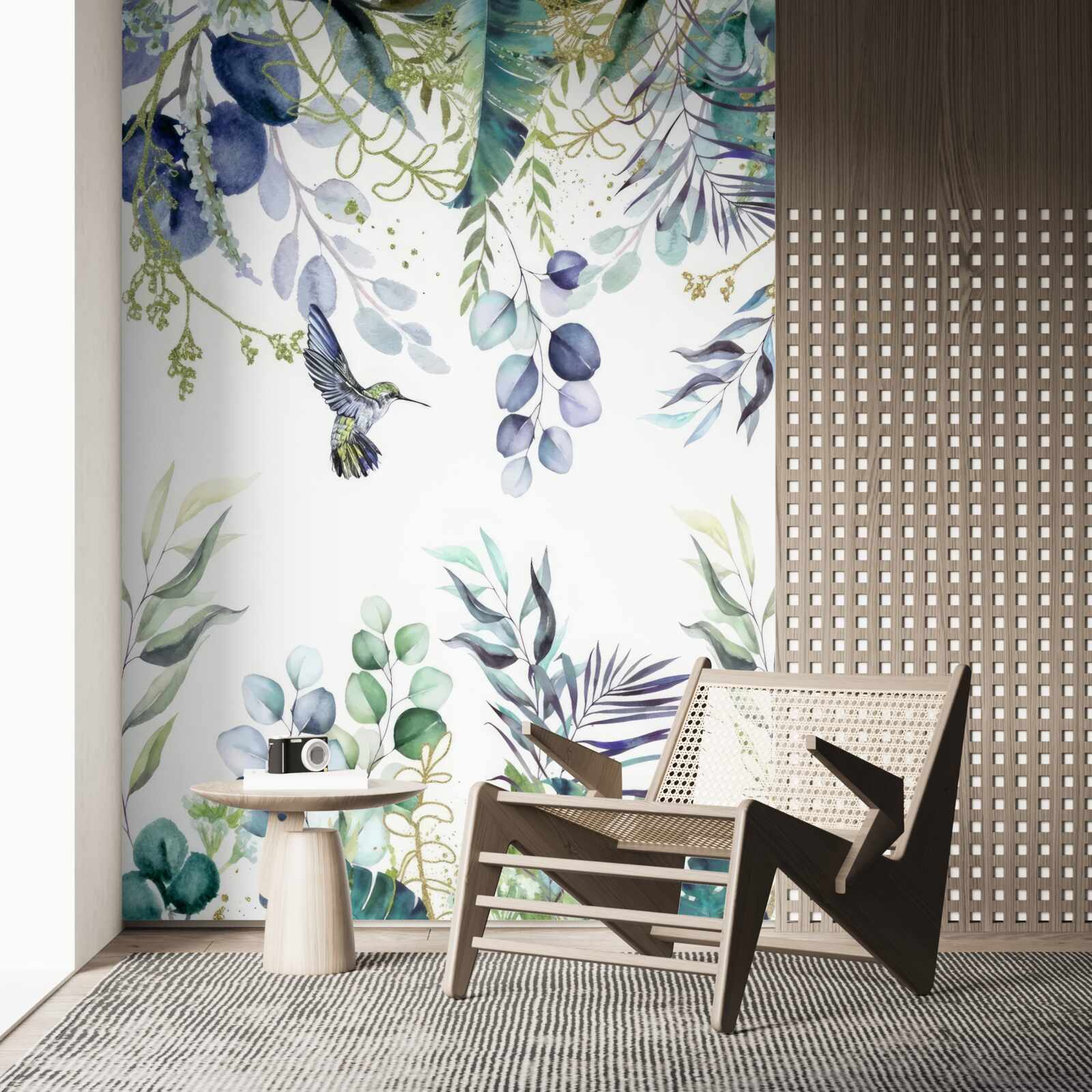 Fototapet plantele sunt înconjurate de colibri