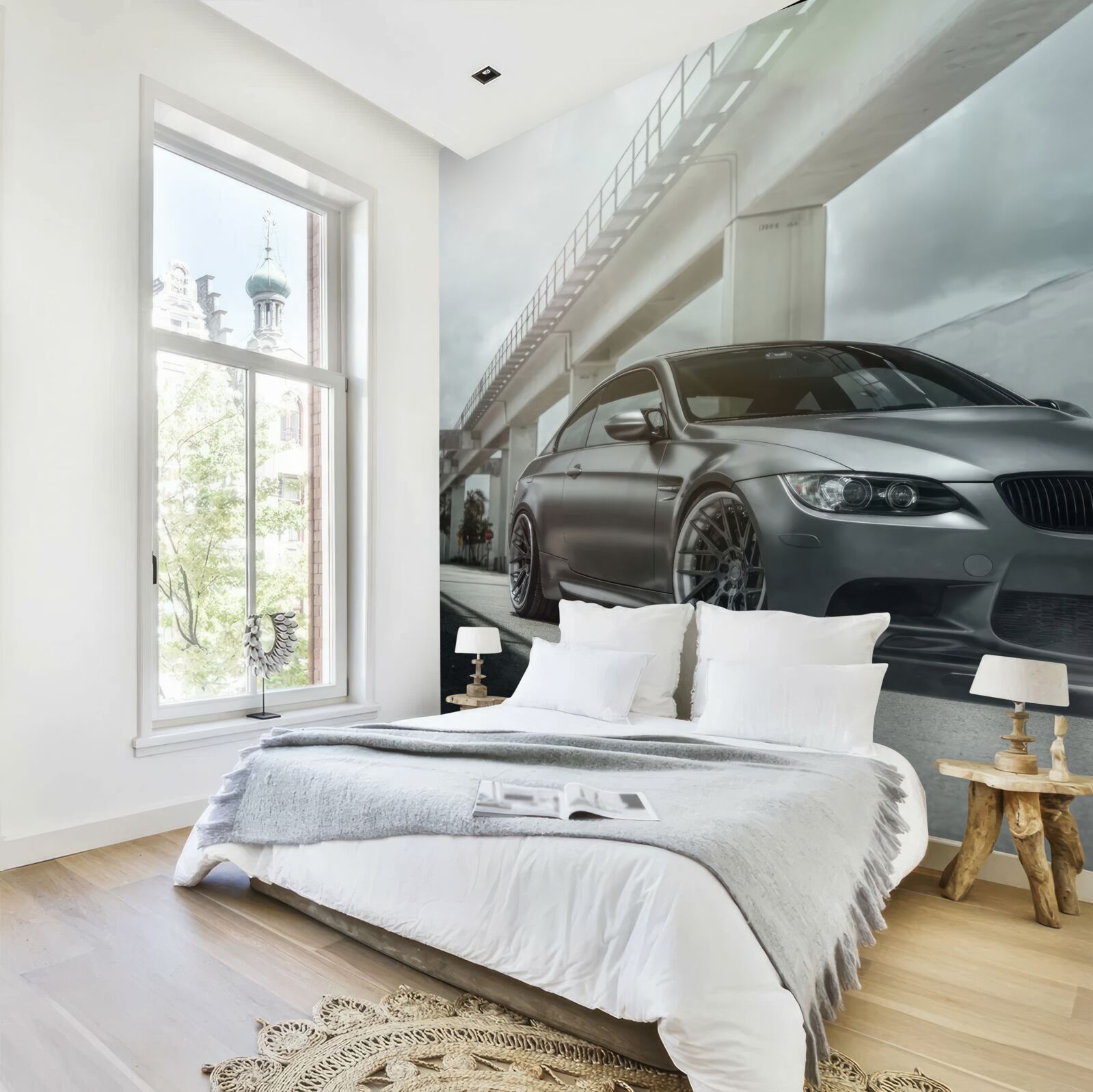 Fototapet mașina este neagră