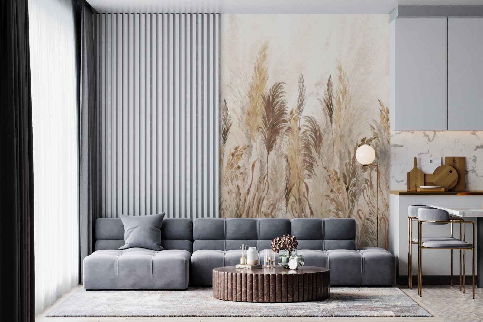 Fototapet plantele sunt maro