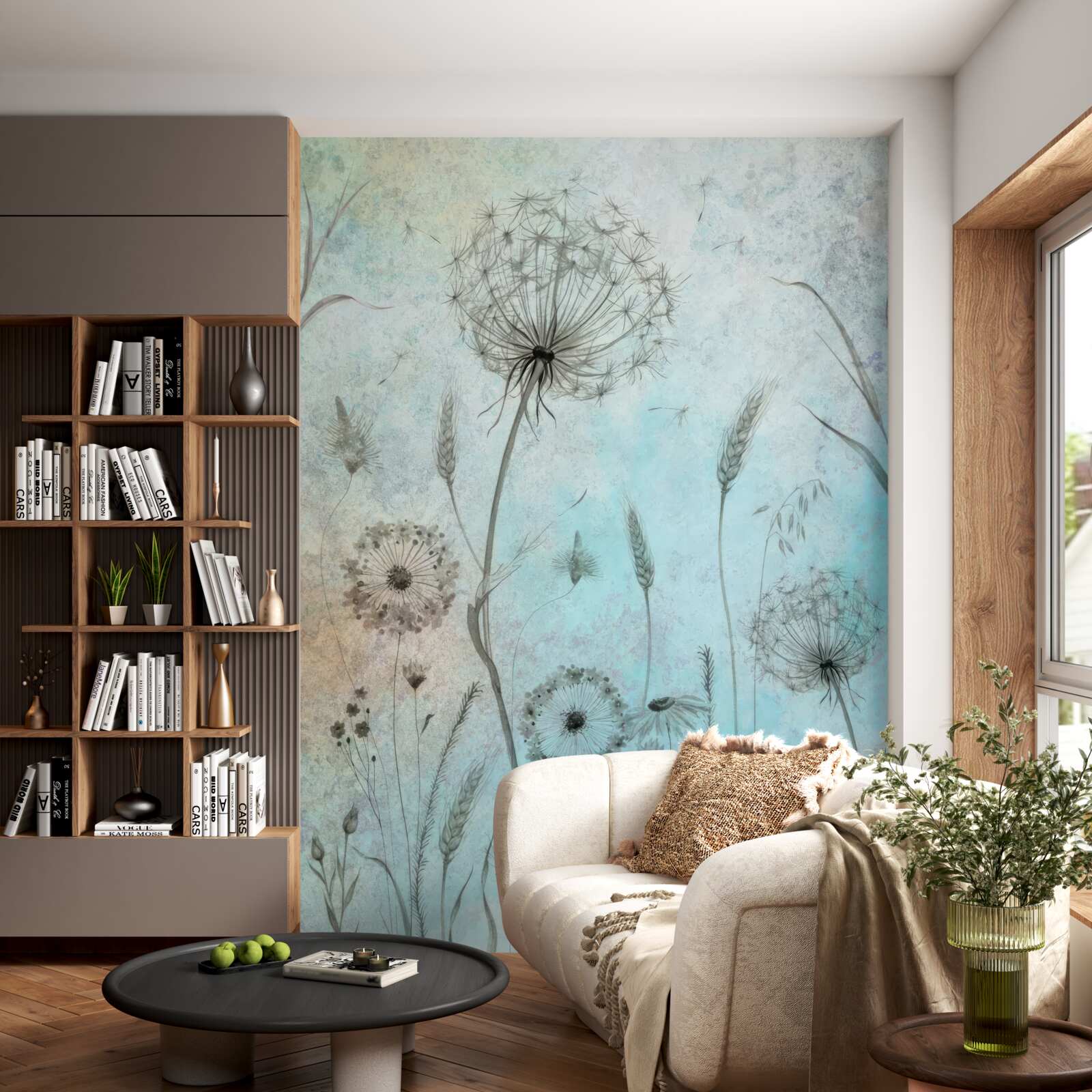 Fototapet grâu și păpădie