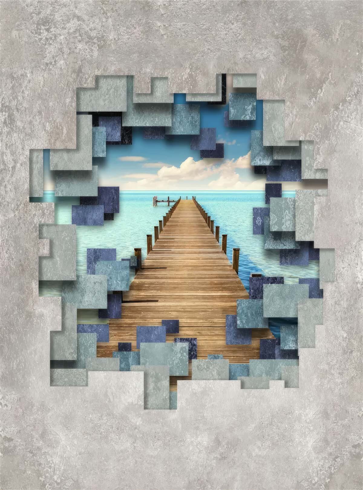 Fototapet vedere la pod și la ocean