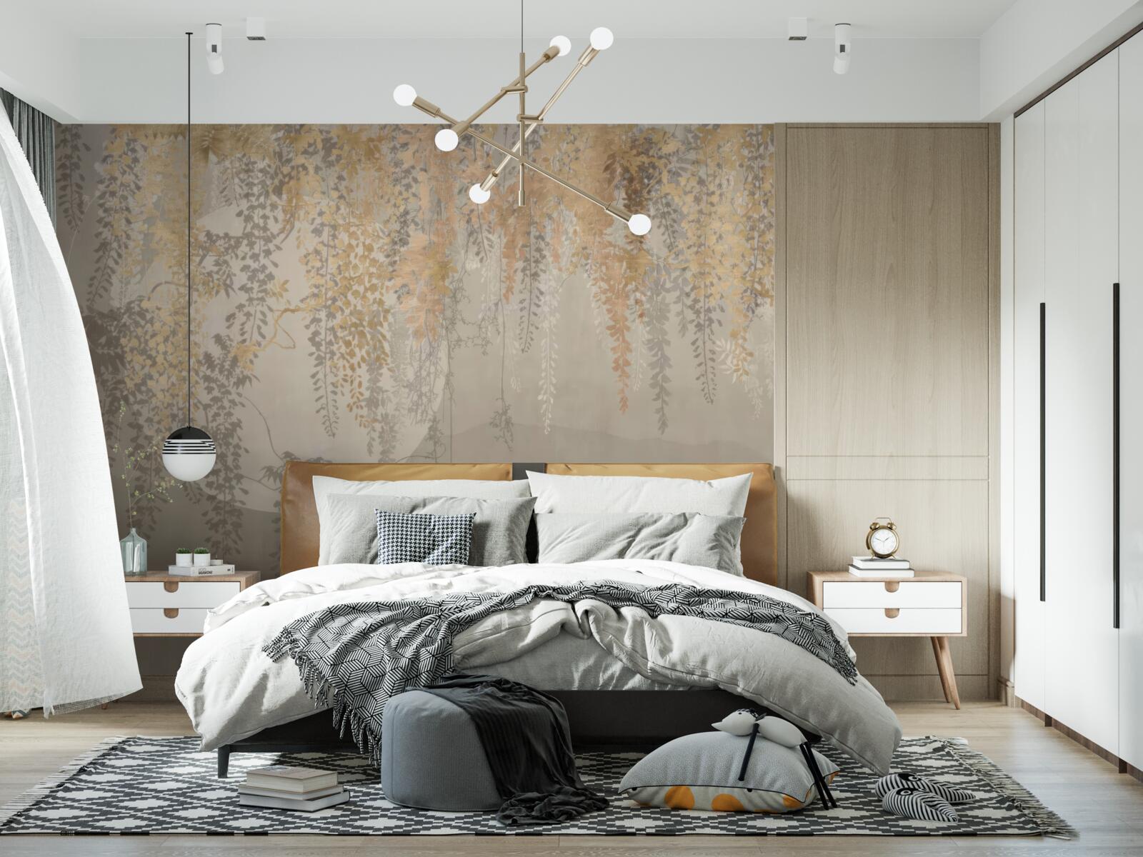 Fototapet plante subțiri care se întind în jos