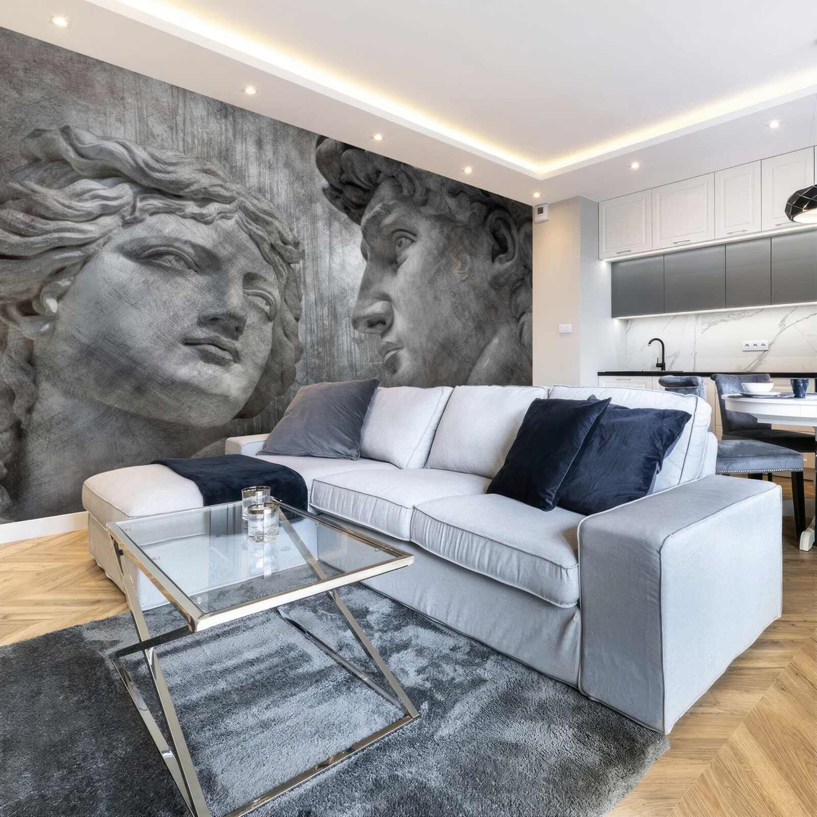 Fototapet doi tineri pictați