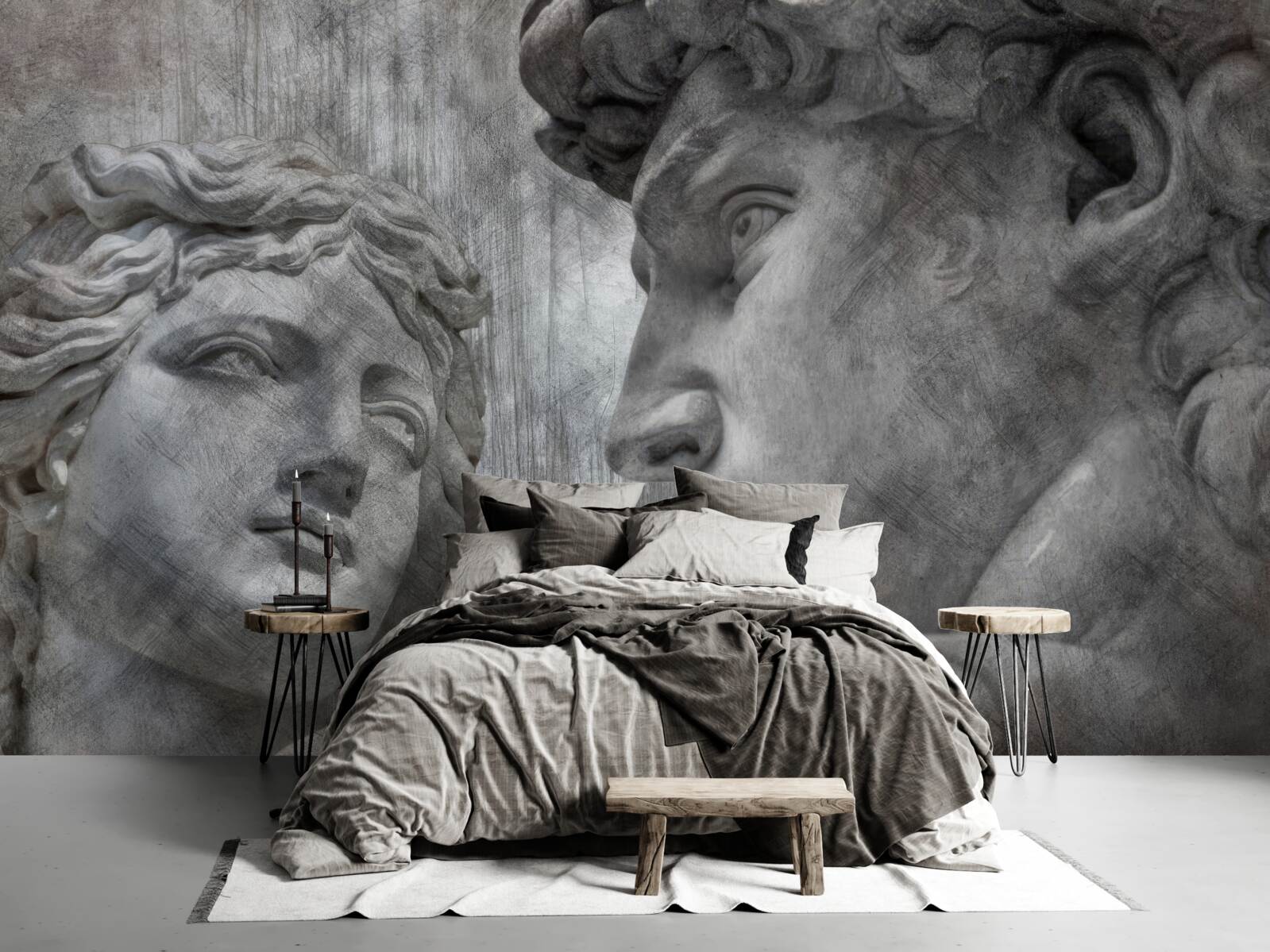 Fototapet doi tineri pictați