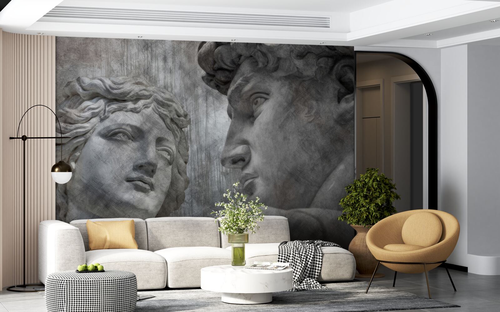 Fototapet doi tineri pictați