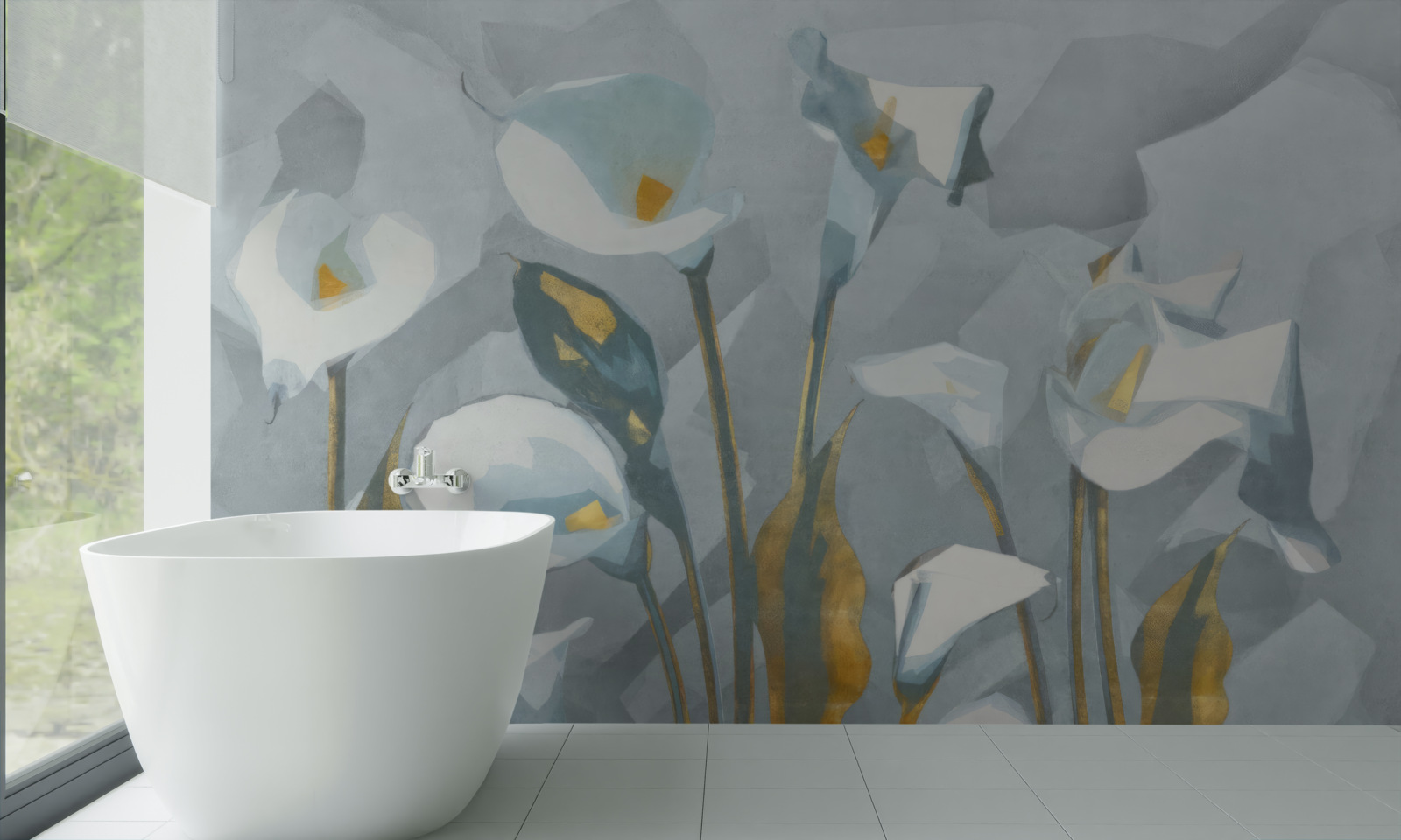 Fototapet fecalele sunt albe