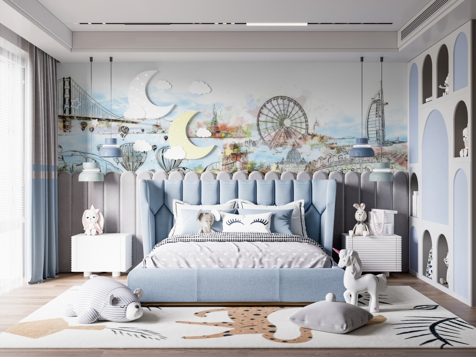 Fototapet schițe ale diferitelor locuri cunoscute