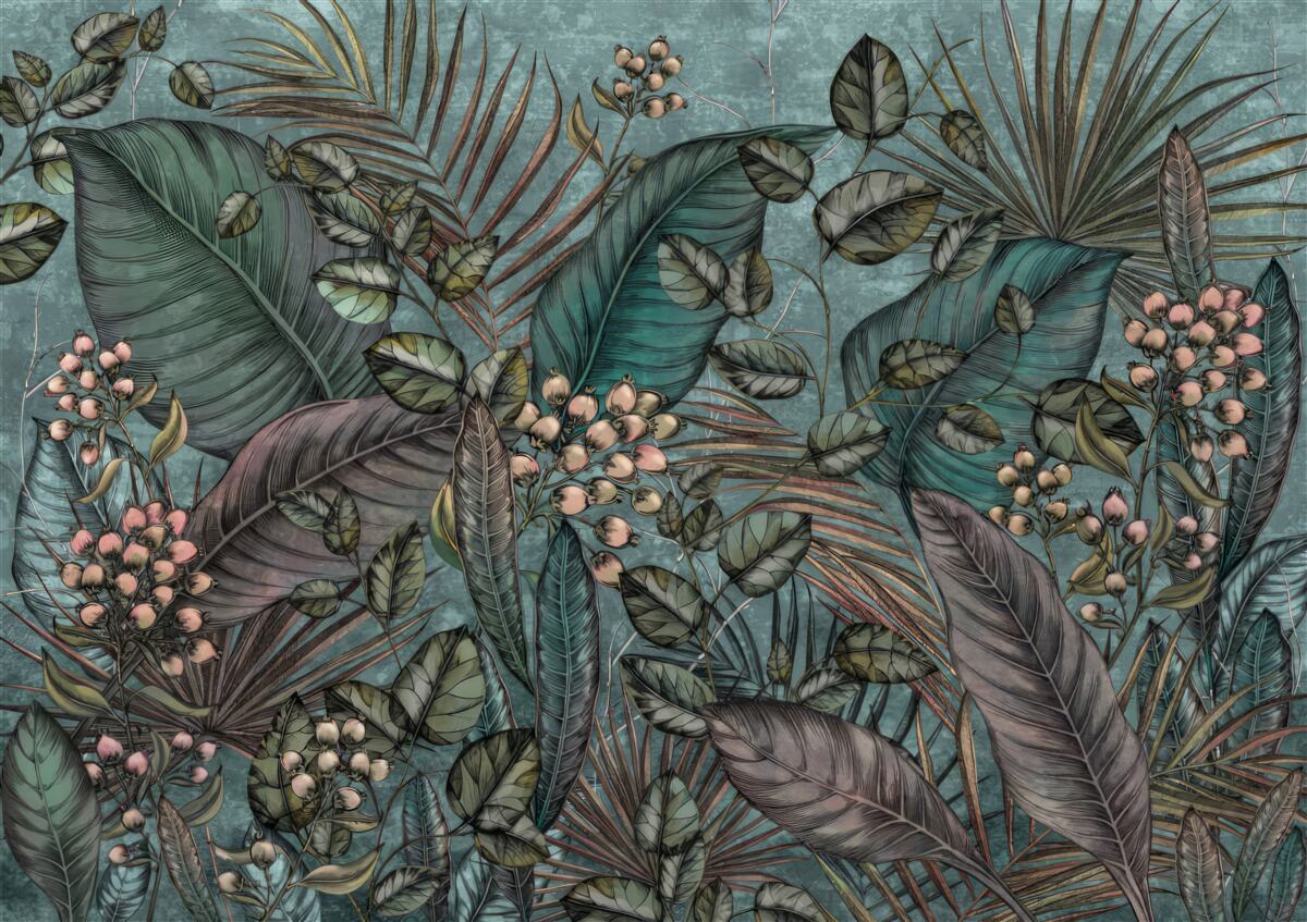 Fototapet fundal de frunze întunecate