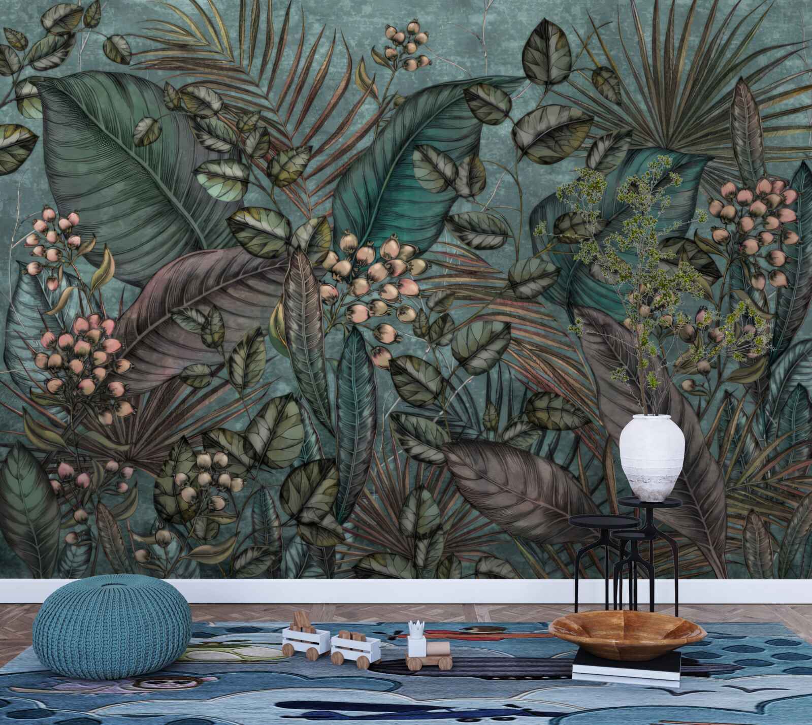 Fototapet fundal de frunze întunecate