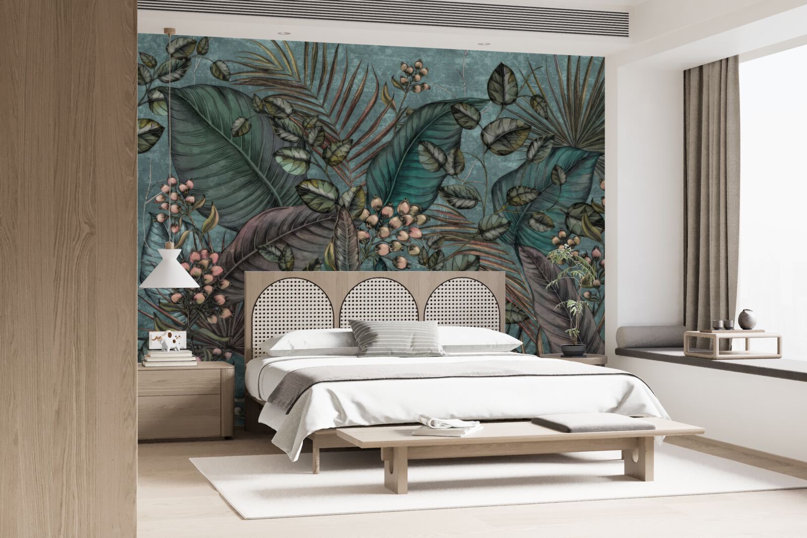 Fototapet fundal de frunze întunecate