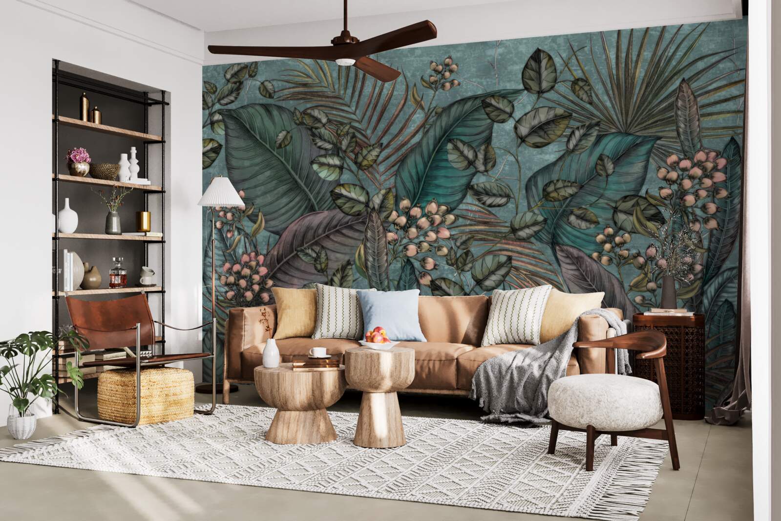 Fototapet fundal de frunze întunecate