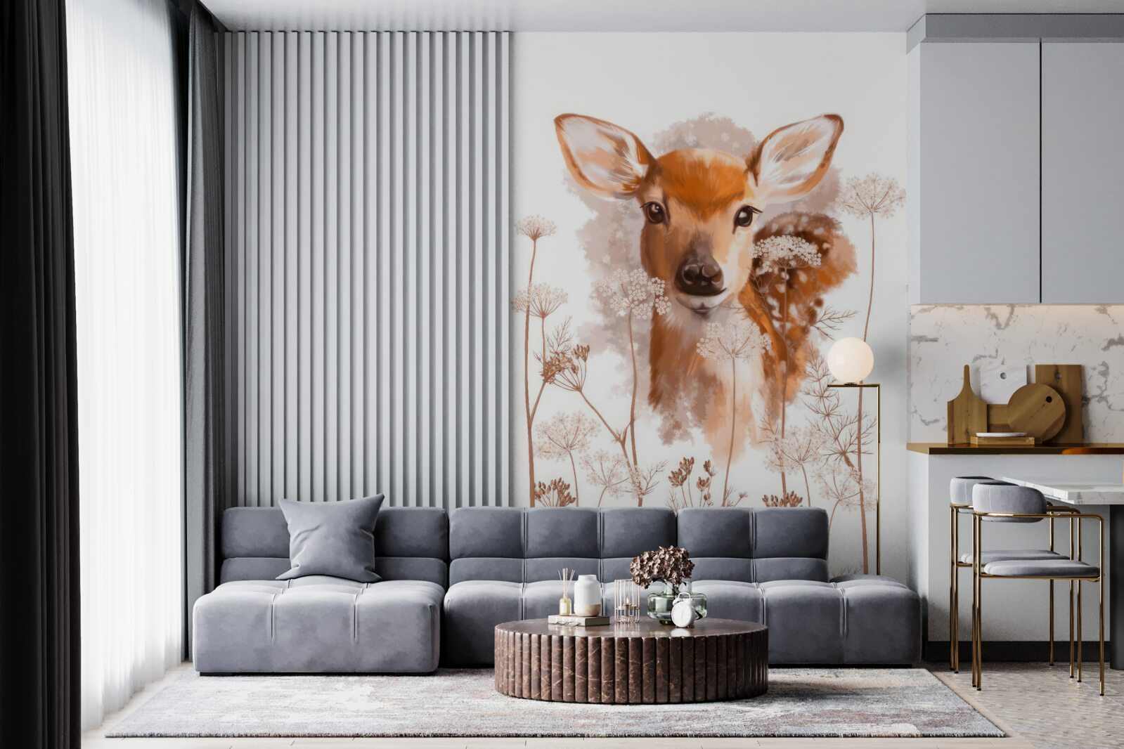 Fototapet fotografie a unei căprioare