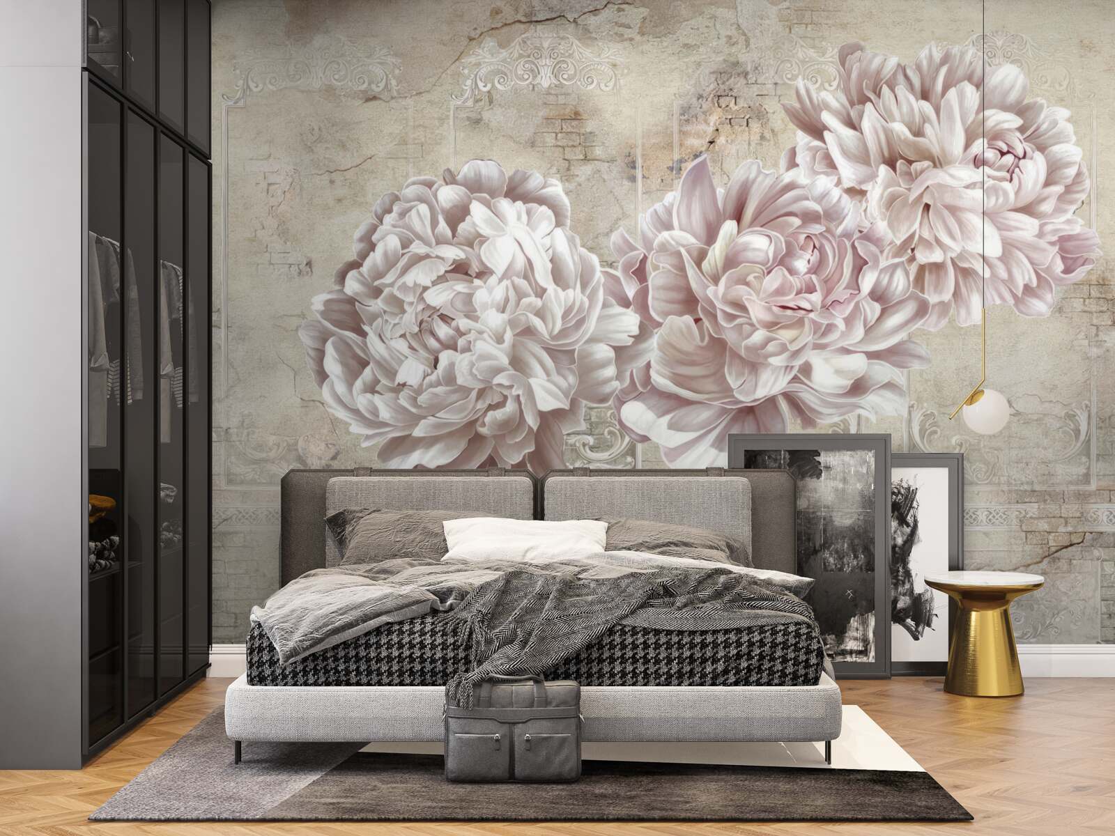 Fototapet bujori mari luminoase