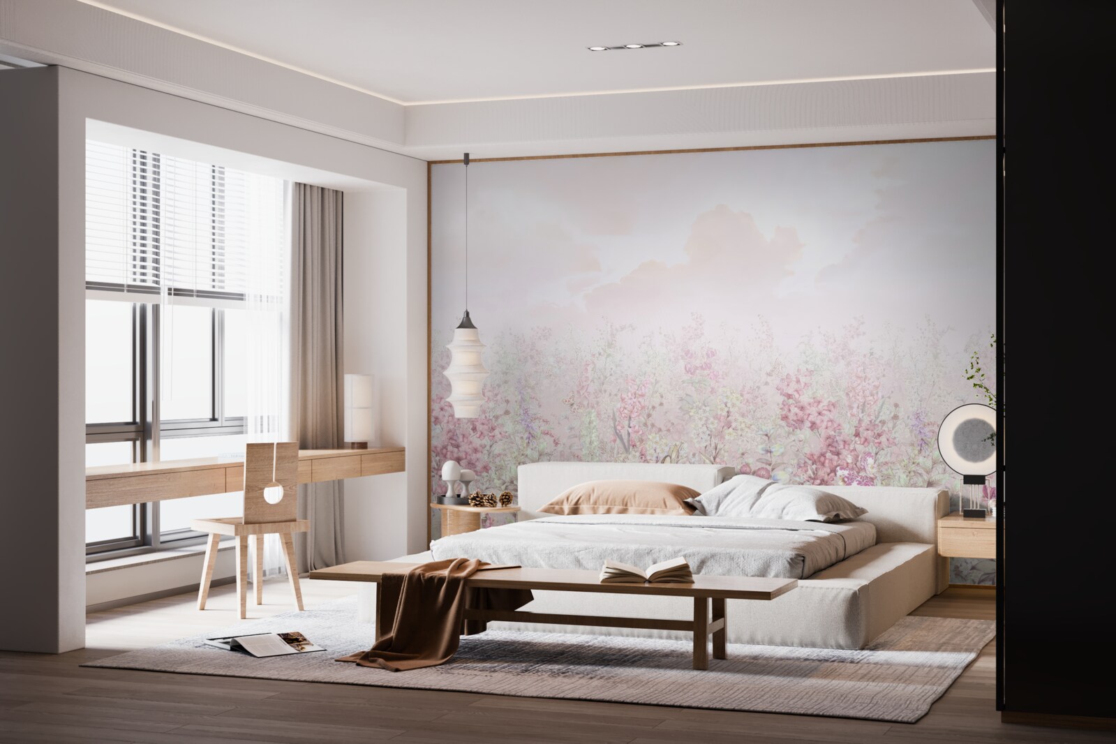 Fototapet O pajiște presărată cu flori