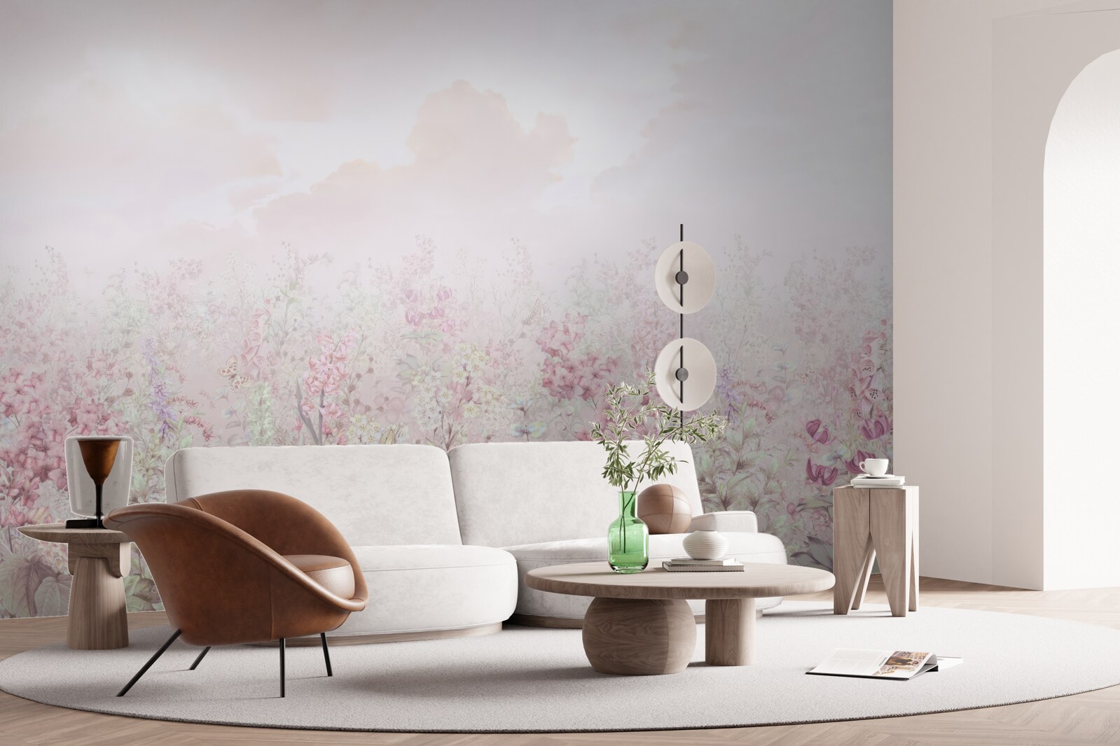 Fototapet O pajiște presărată cu flori