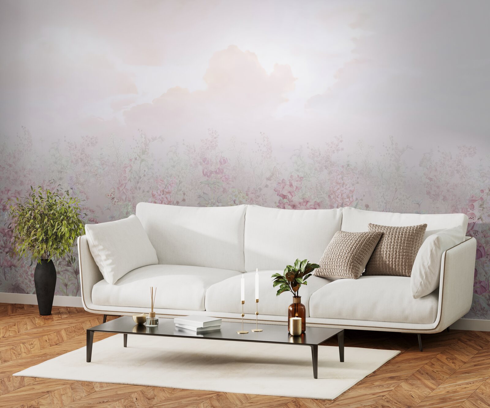 Fototapet O pajiște presărată cu flori