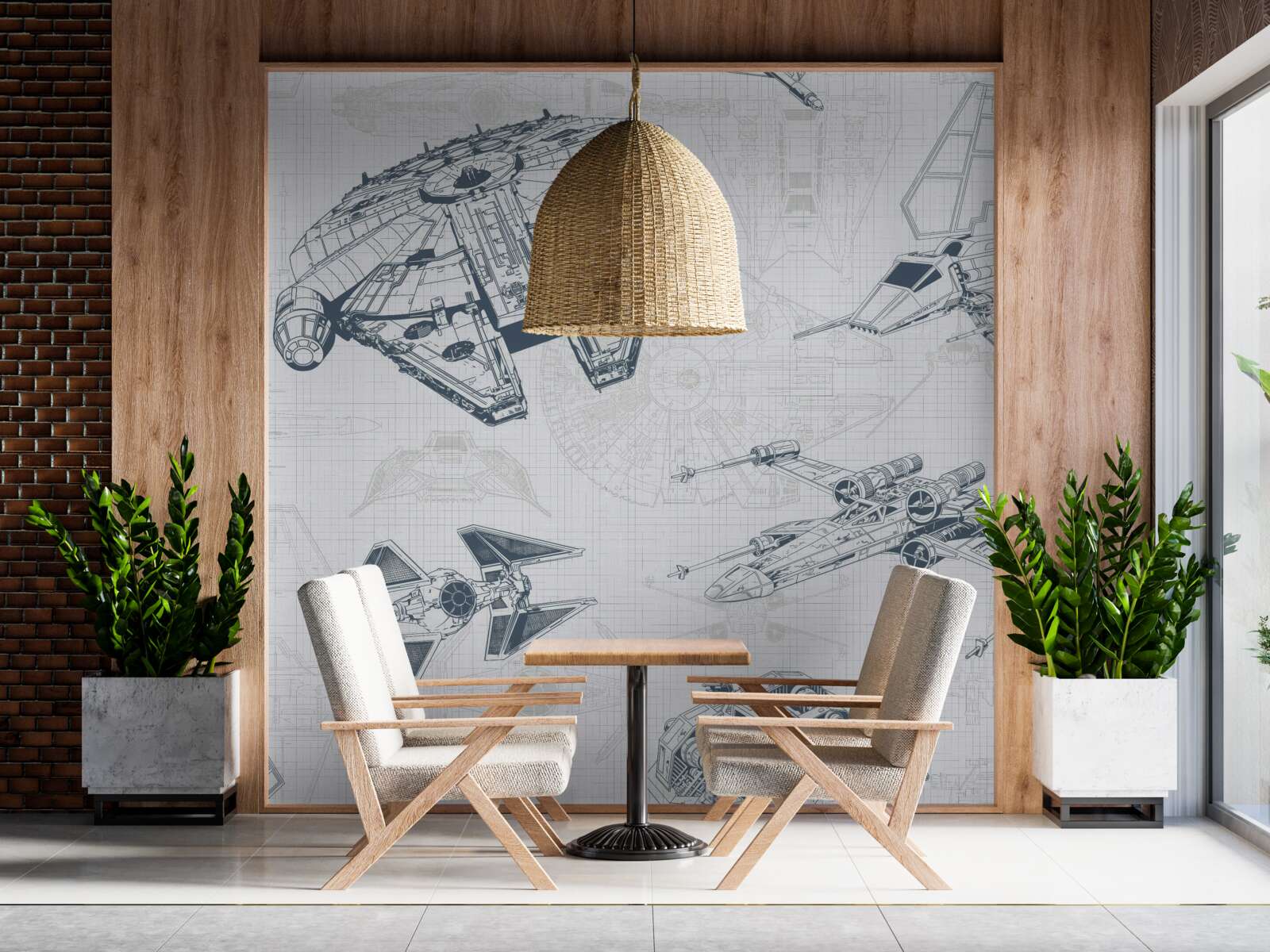 Fototapet diagrame ale diferitelor aeronave