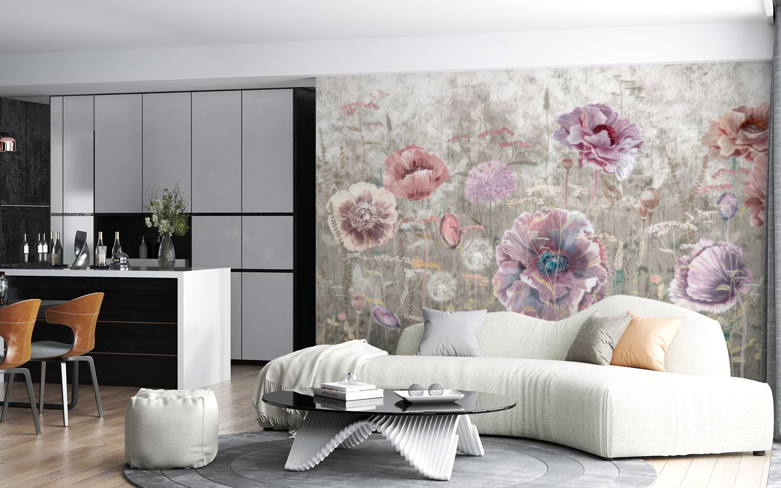 Fototapet maci de toate culorile pe pajiște