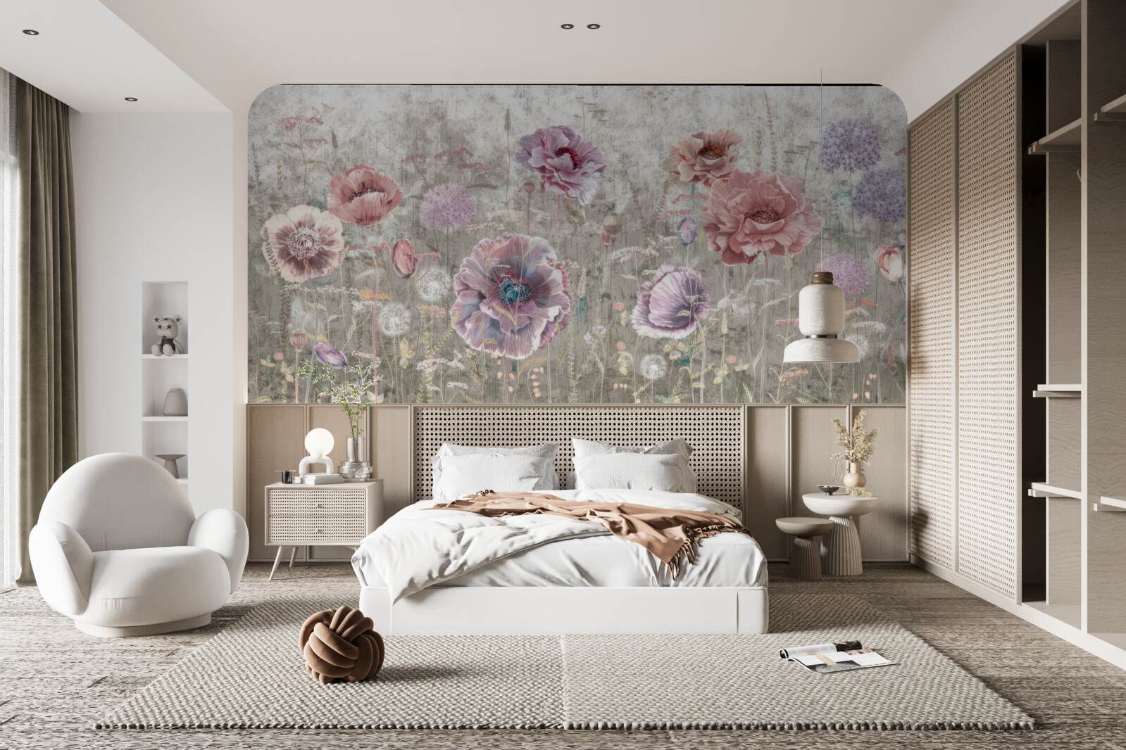 Fototapet maci de toate culorile pe pajiște