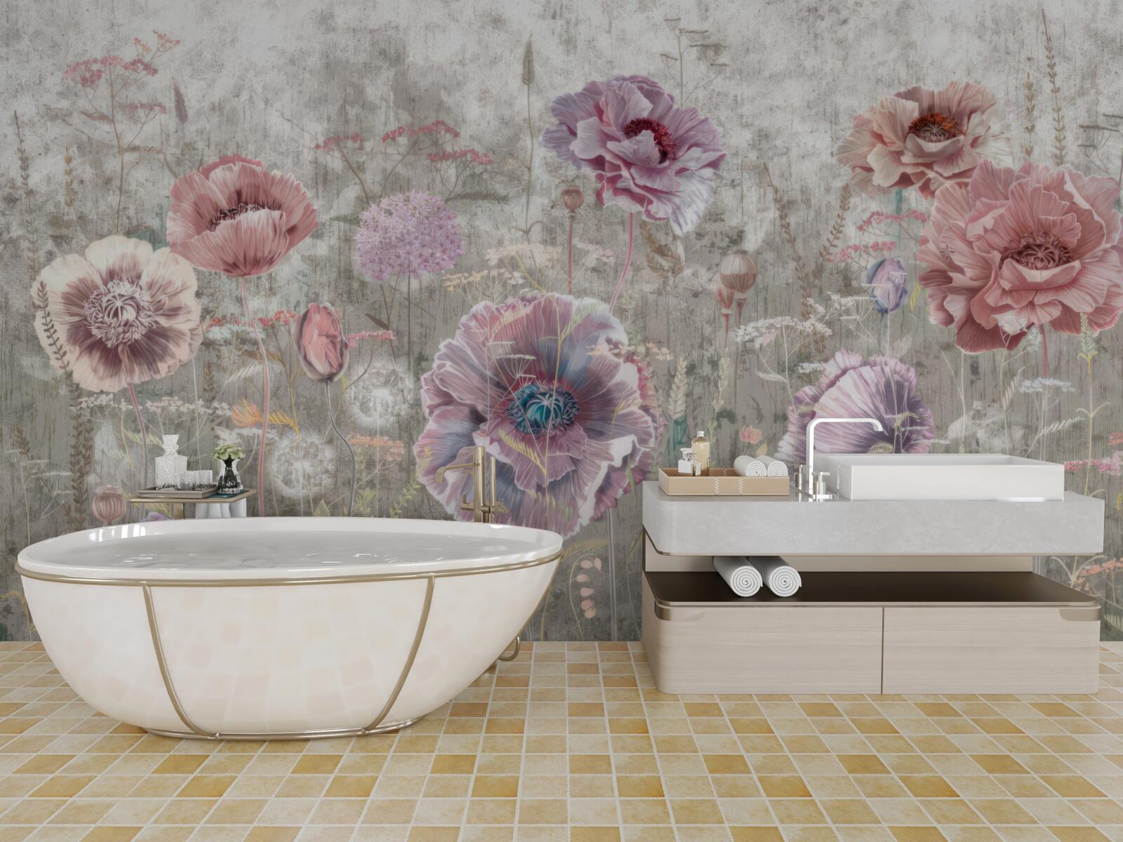 Fototapet maci de toate culorile pe pajiște