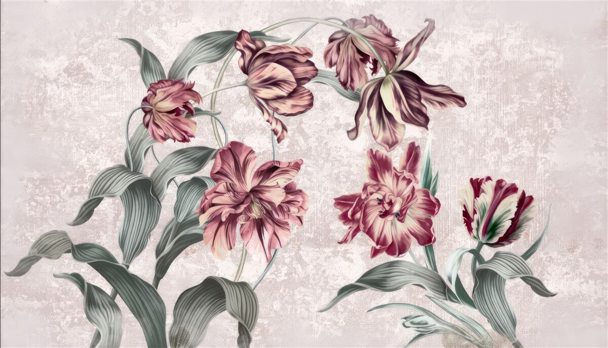 Fototapet flori care nu s-au trezit încă